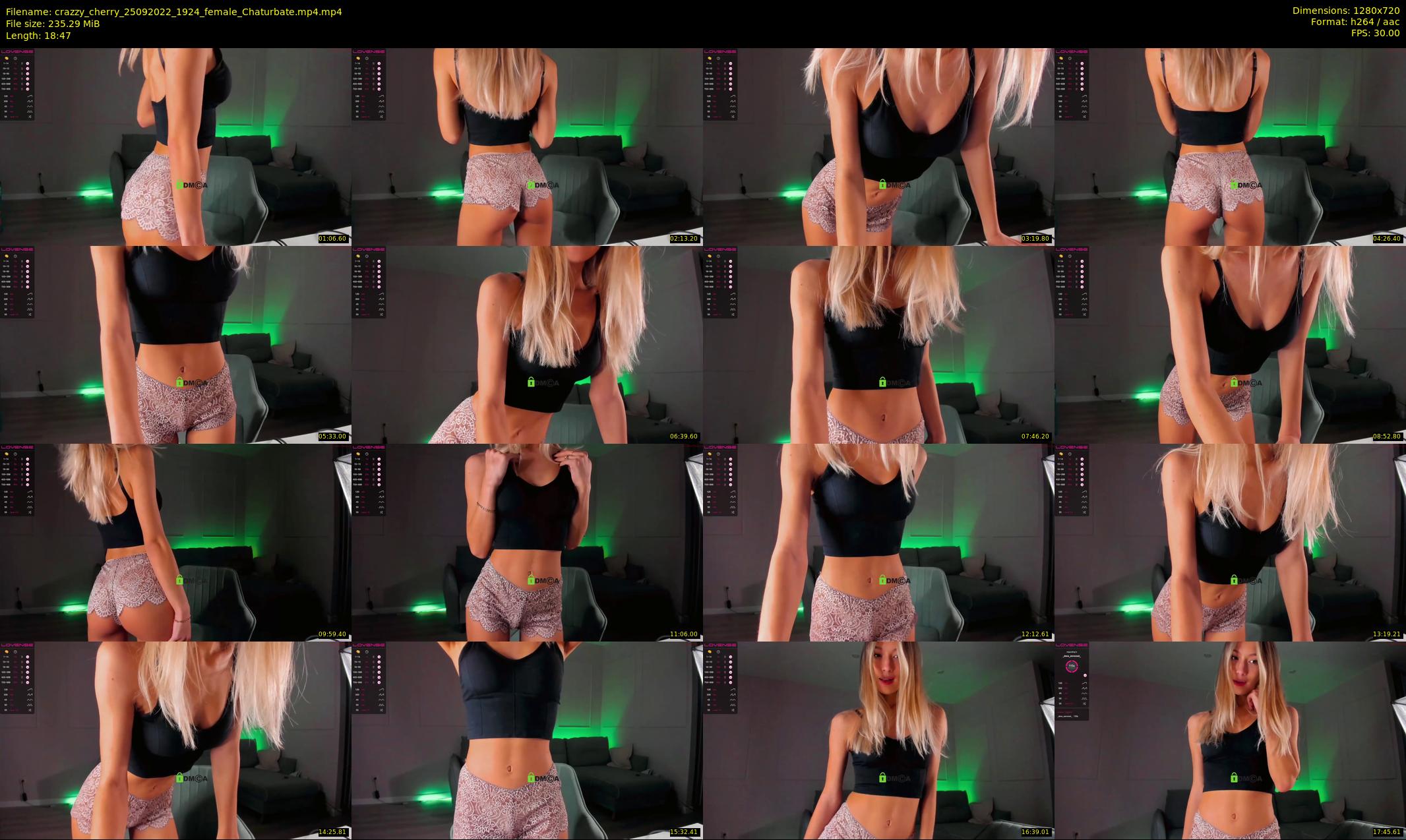 crazzy_cherry — 19 minute Chaturbate female cam show recording, 720p, Sep 25, 2022