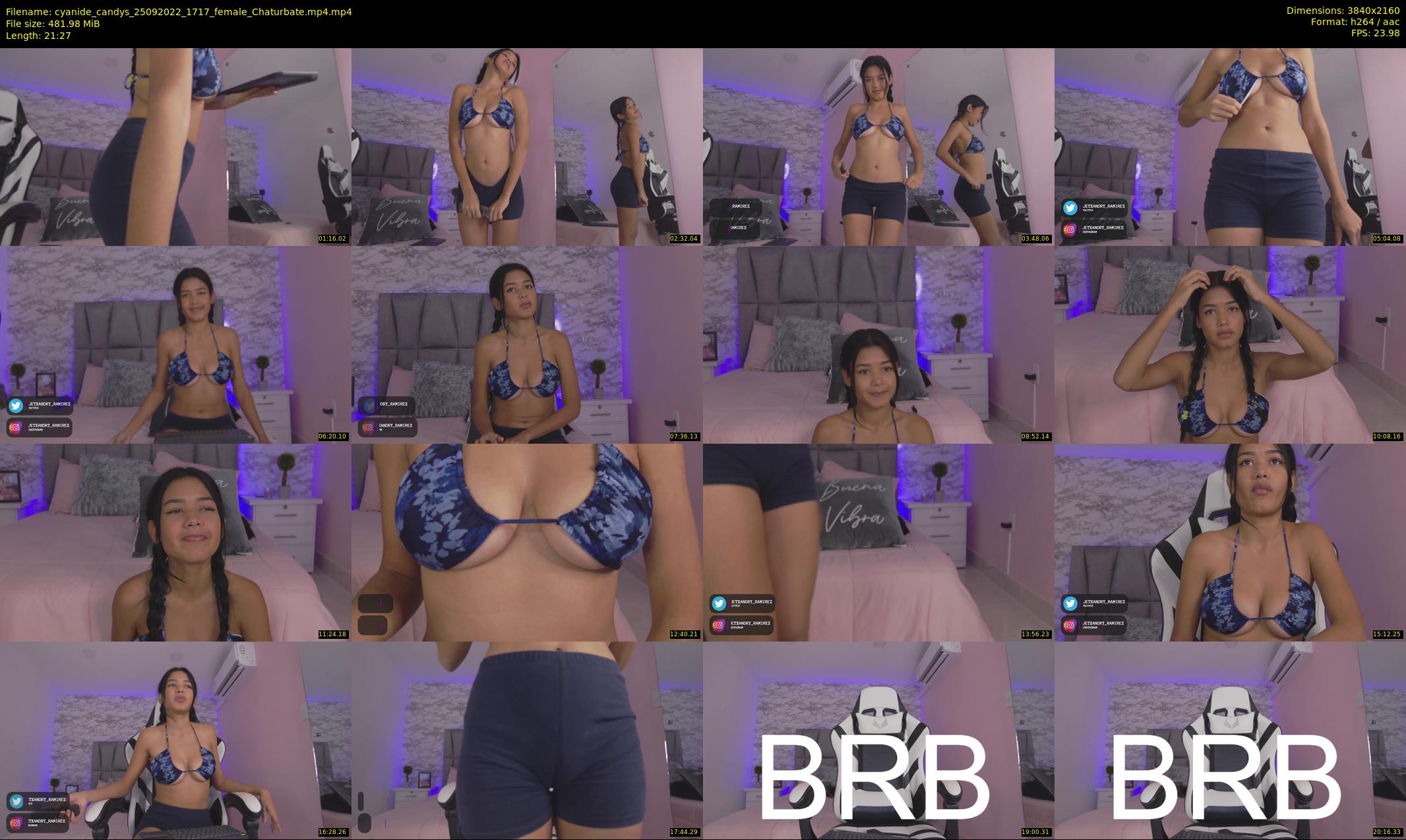 cyanide_candys — 22 minute Chaturbate female cam show recording, 4K, Sep 25, 2022