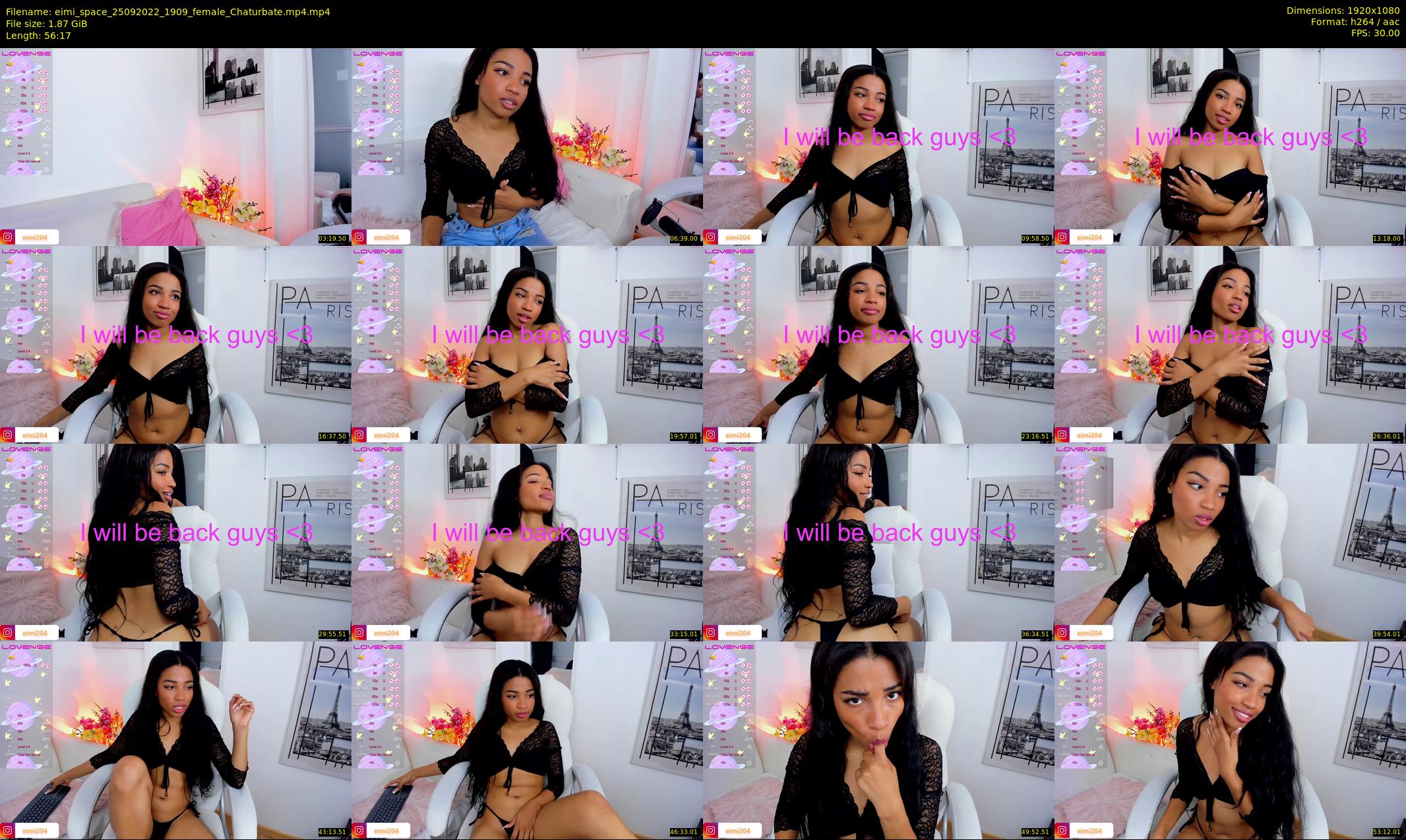 eimi_space — 57 minute Chaturbate female cam show recording, 1080p, Sep 25, 2022
