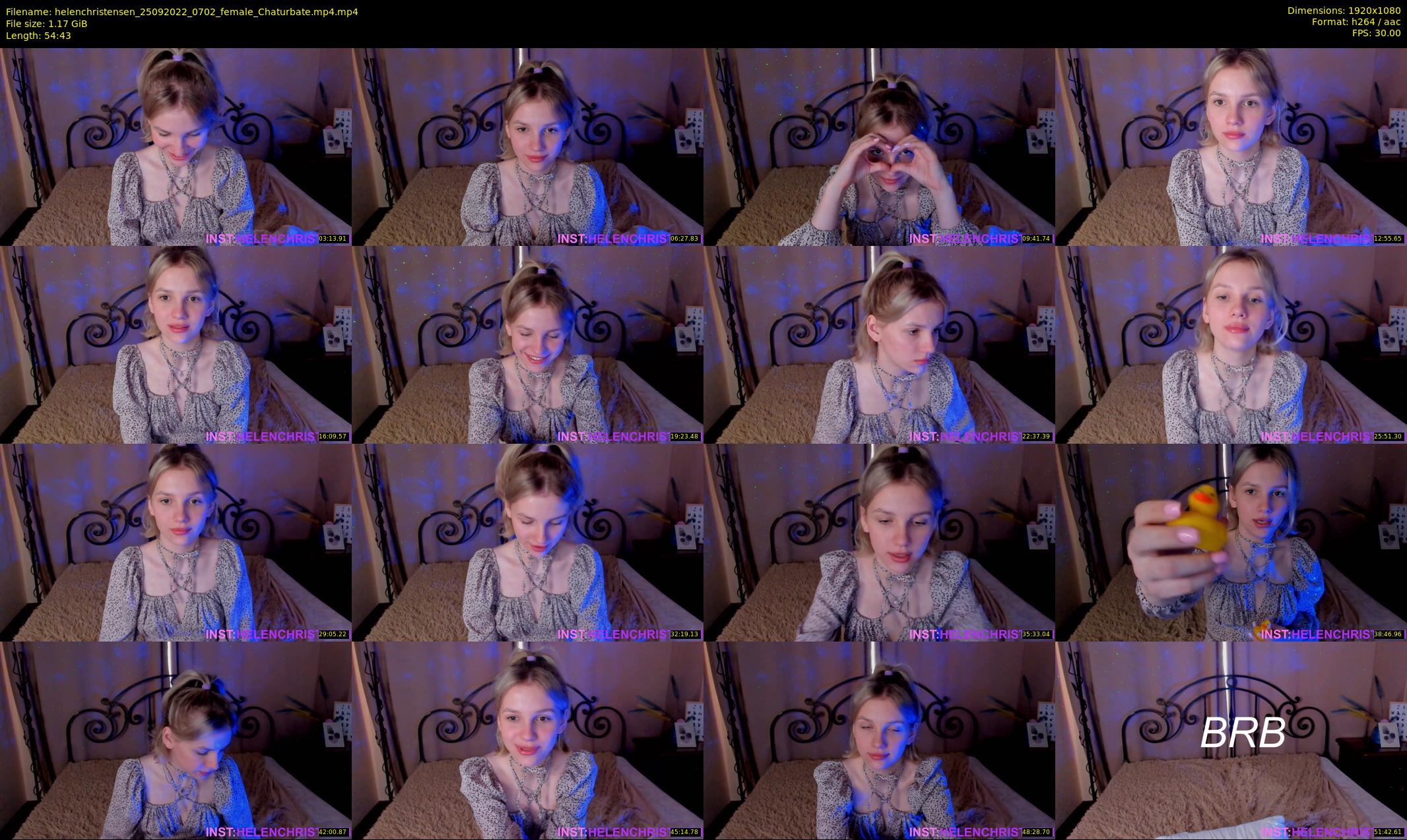 helenchristensen — 55 minute Chaturbate female cam show recording, 1080p, Sep 25, 2022