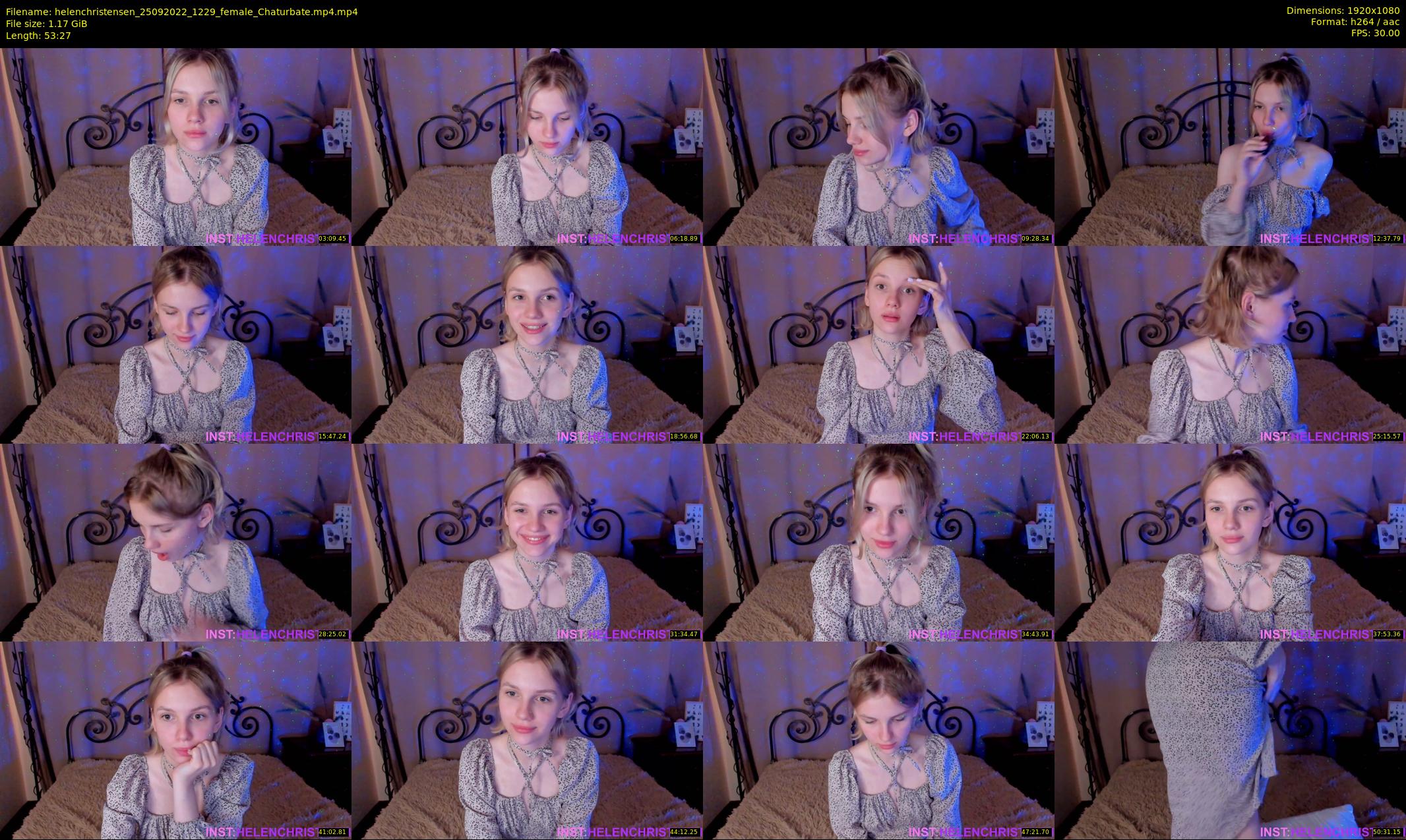 helenchristensen — 54 minute Chaturbate female cam show recording, 1080p, Sep 25, 2022
