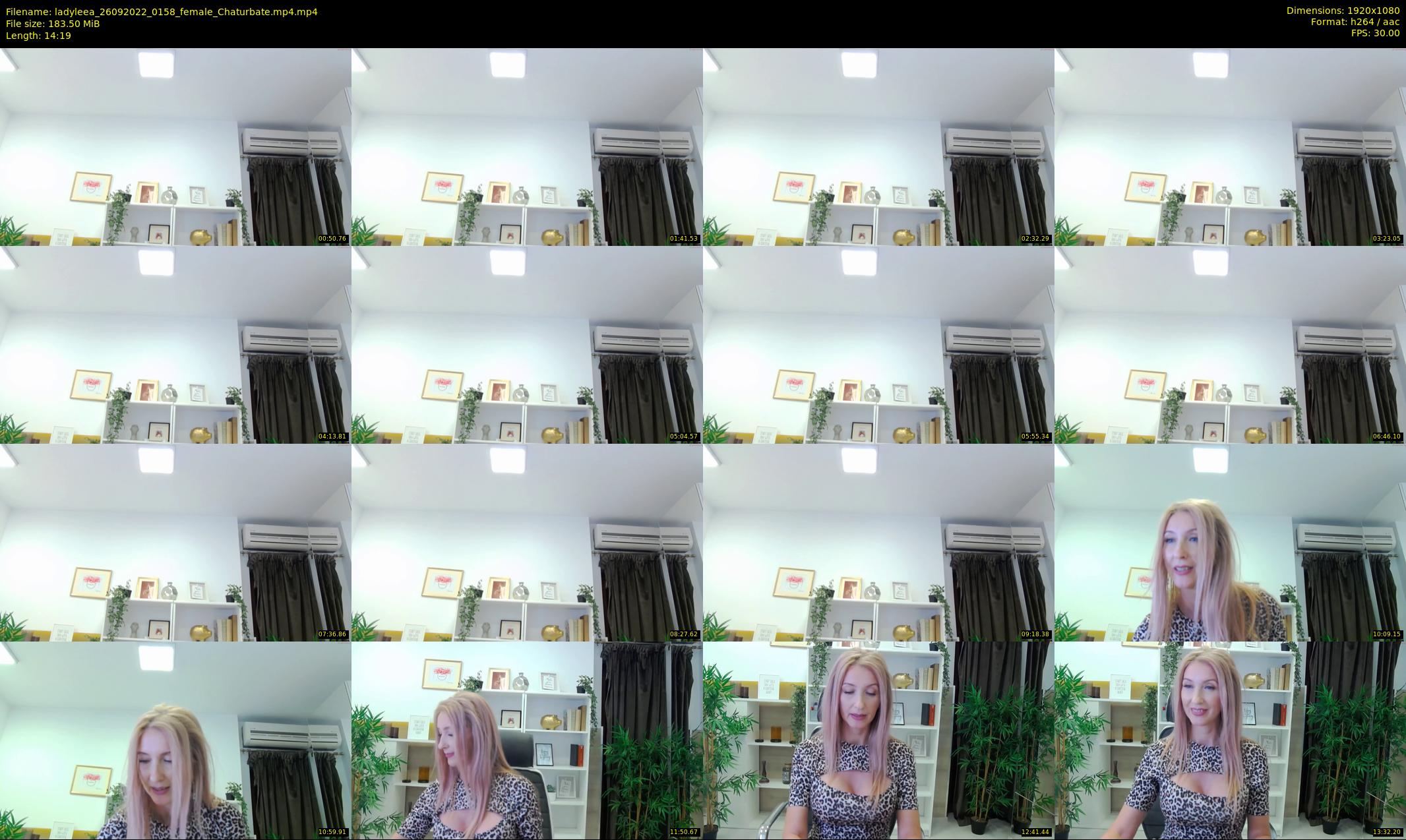 ladyleea — 15 minute Chaturbate female cam show recording, 1080p, Sep 26, 2022