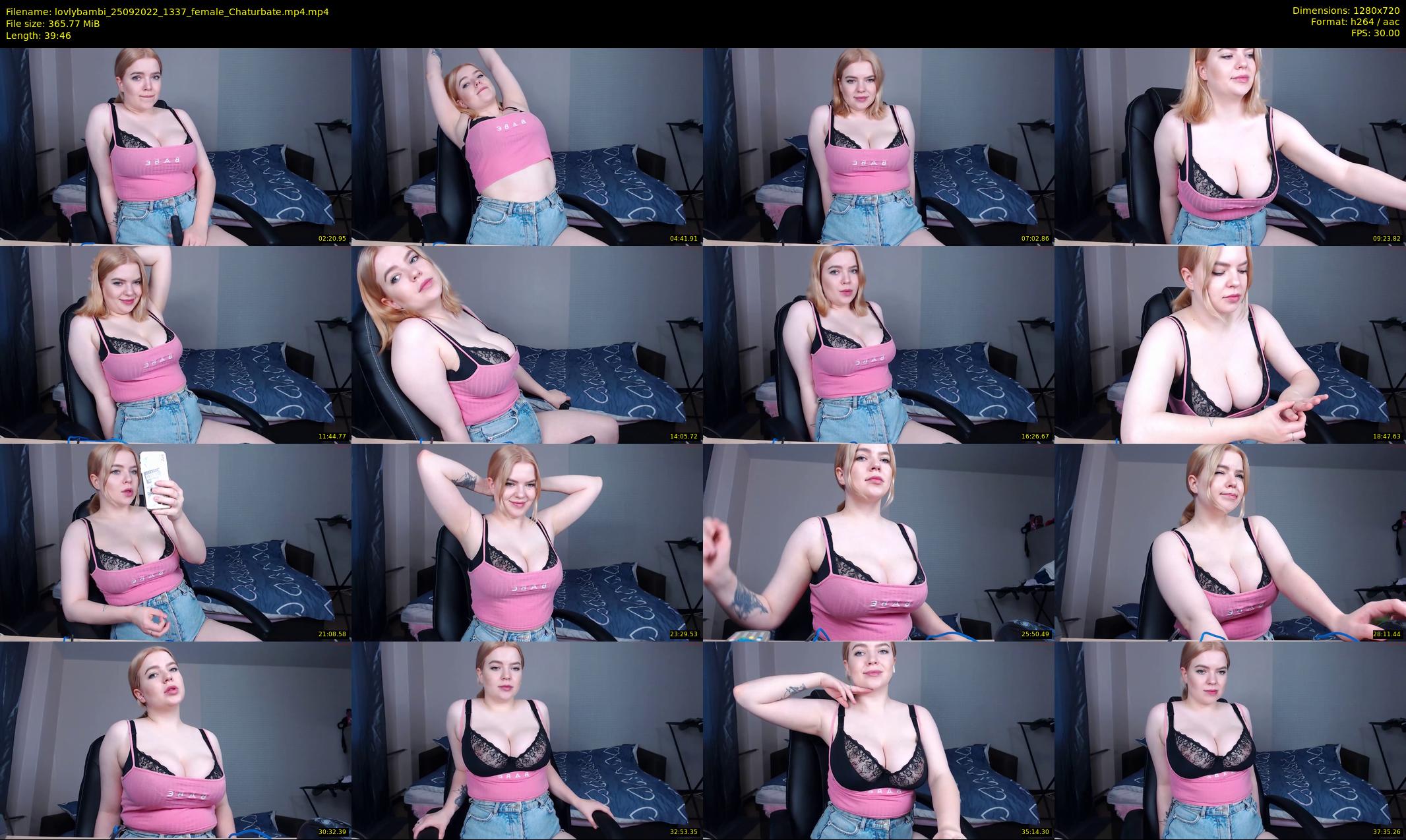 lovlybambi — 40 minute Chaturbate female cam show recording, 720p, Sep 25, 2022