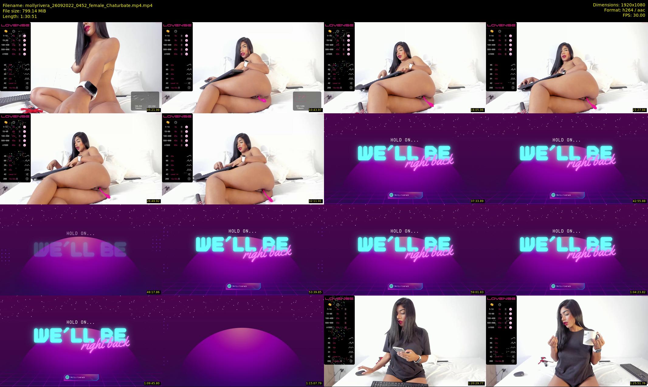 mollyrivera — 91 minute Chaturbate female cam show recording, 1080p, Sep 26, 2022