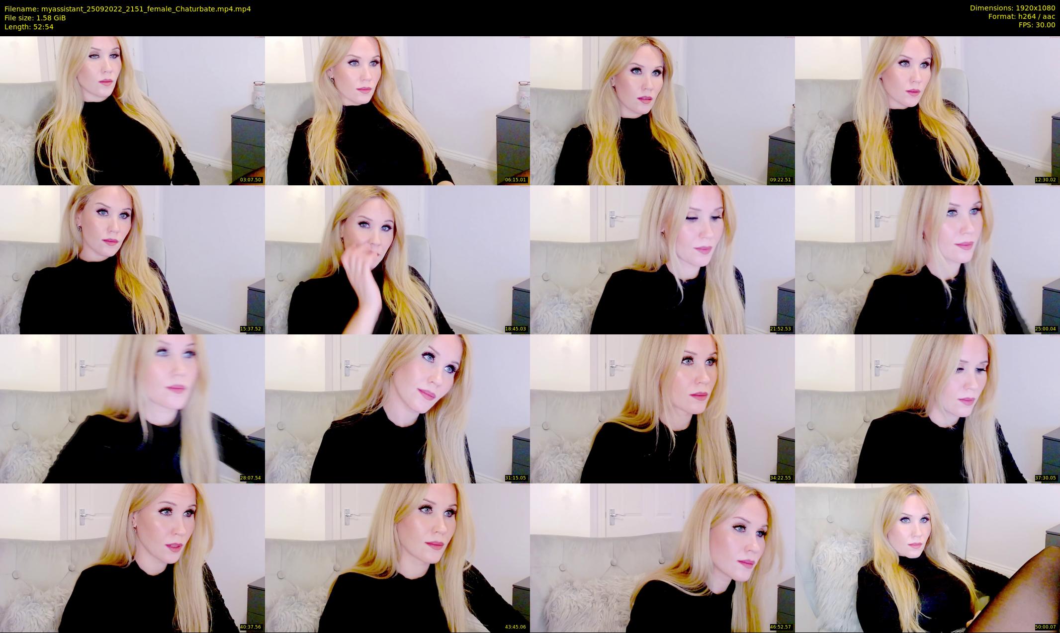 myassistant — 53 minute Chaturbate female cam show recording, 1080p, Sep 25, 2022