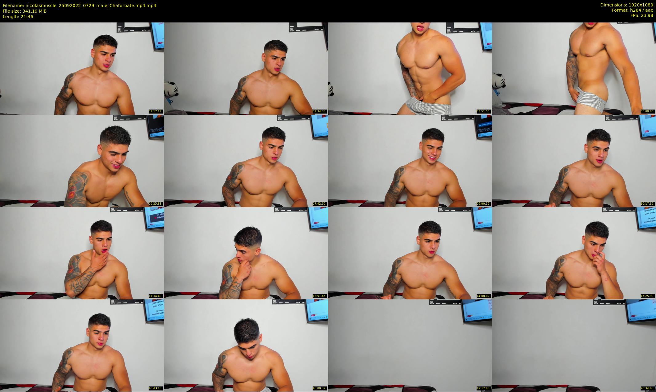 nicolasmuscle — 22 minute Chaturbate male cam show recording, 1080p, Sep 25, 2022