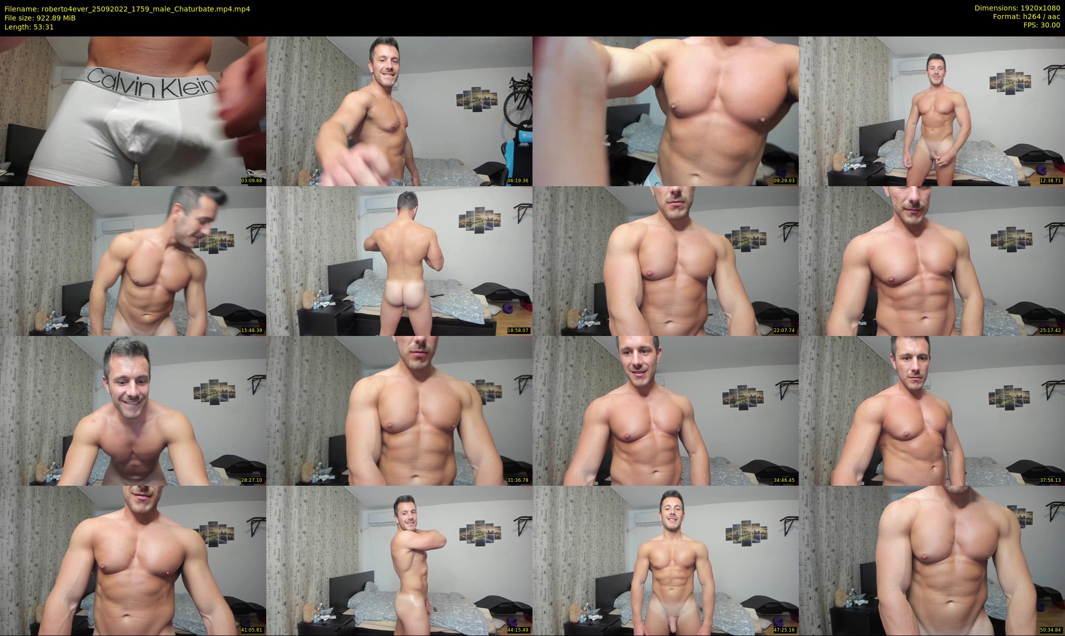 roberto4ever — 54 minute Chaturbate male cam show recording, 1080p, Sep 25, 2022