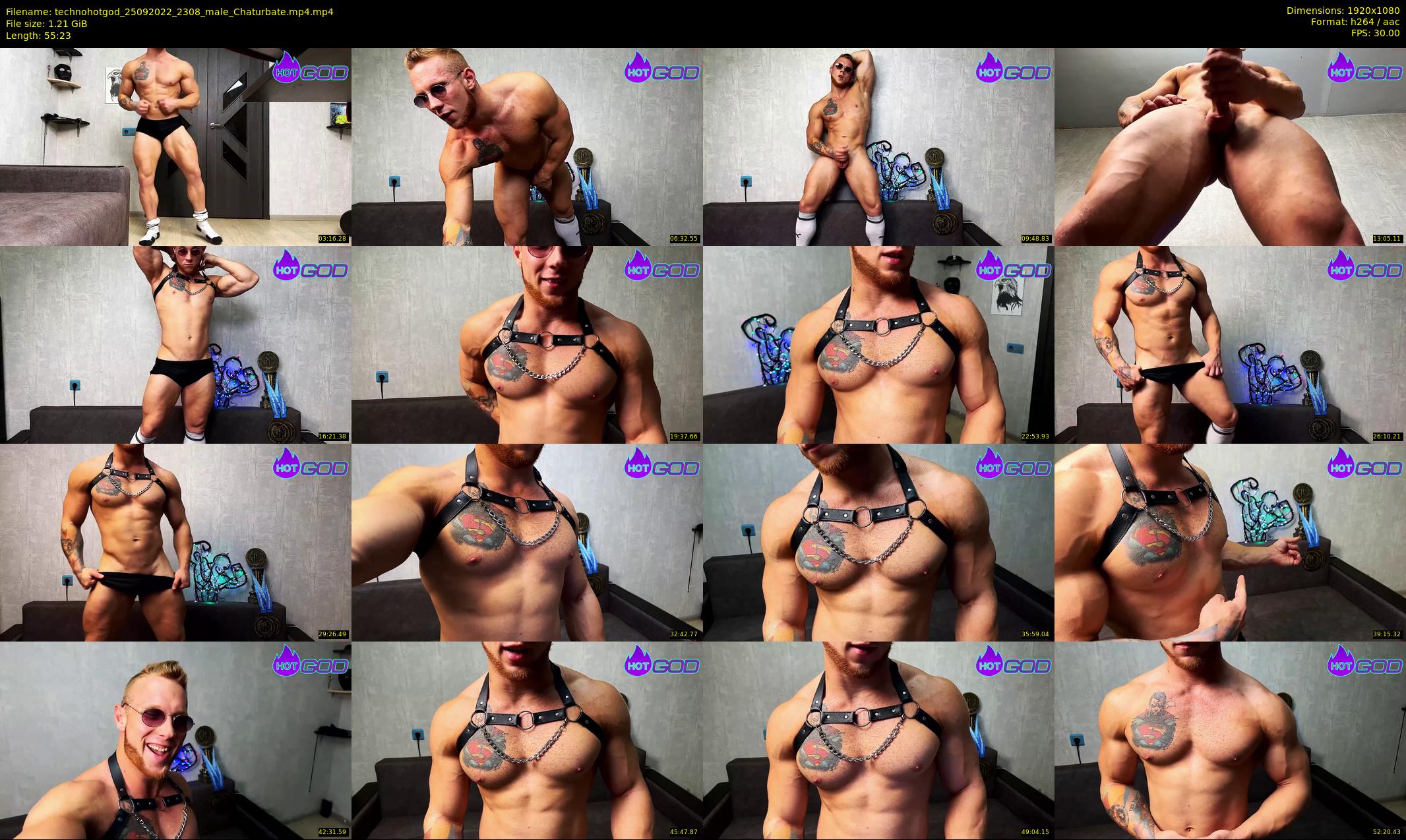 technohotgod — 56 minute Chaturbate male cam show recording, 1080p, Sep 25, 2022