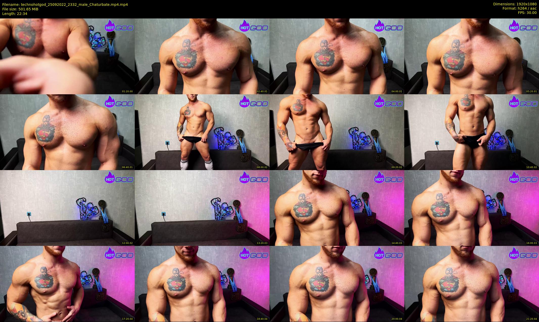 technohotgod — 23 minute Chaturbate male cam show recording, 1080p, Sep 25, 2022