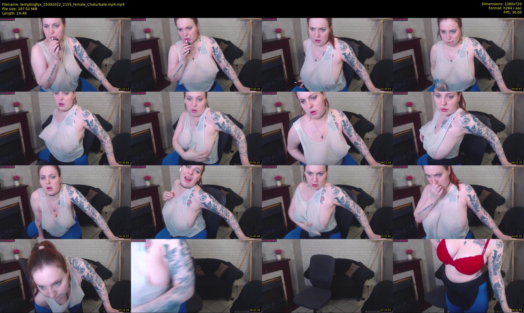 temptingfox — 20 minute Chaturbate female cam show recording, 720p, Sep 25, 2022