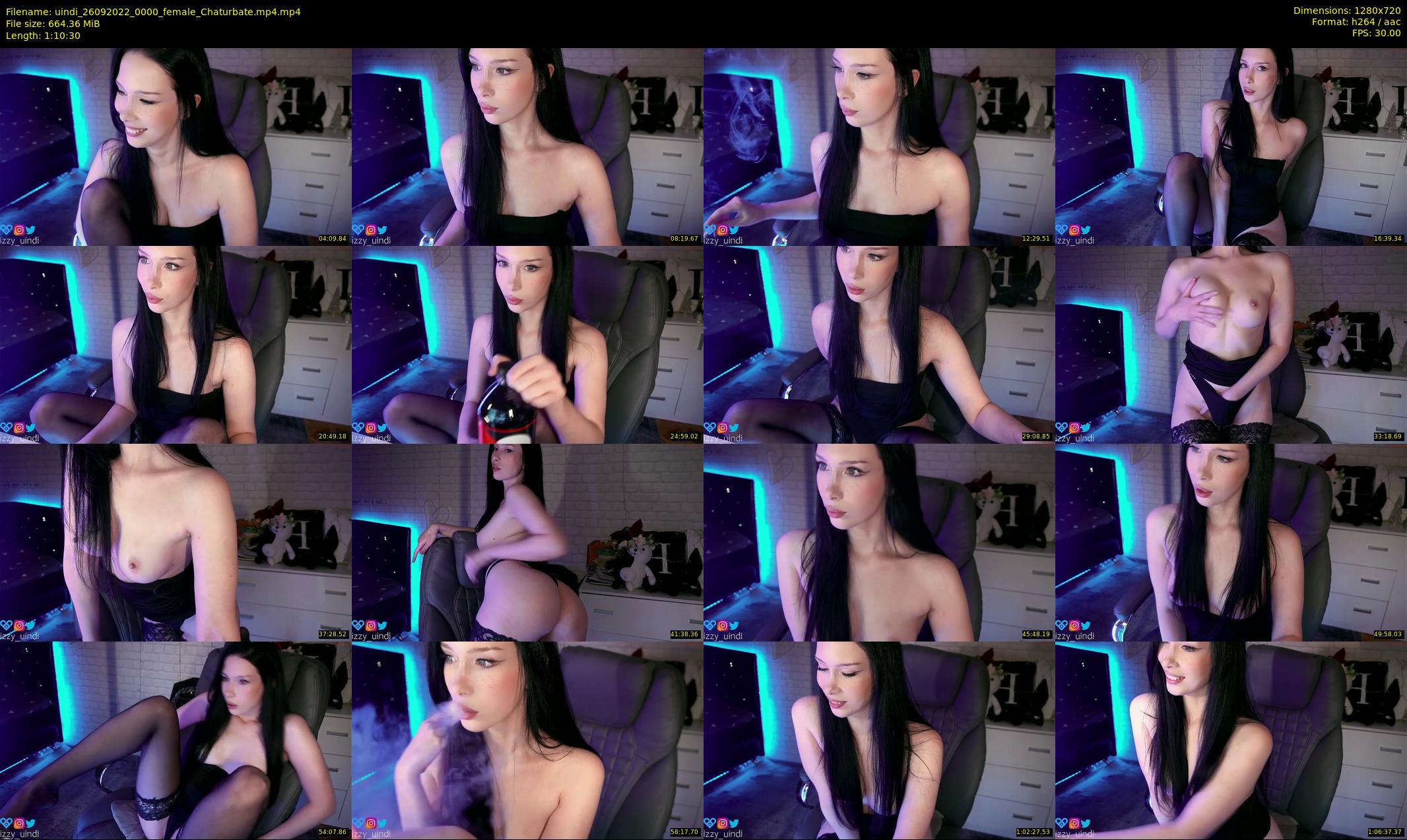 uindi — 71 minute Chaturbate female cam show recording, 720p, Sep 26, 2022