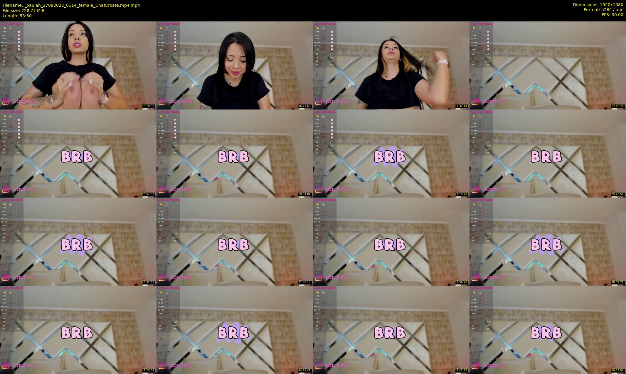 _paulah — 54 minute Chaturbate female cam show recording, 1080p, Sep 27, 2022