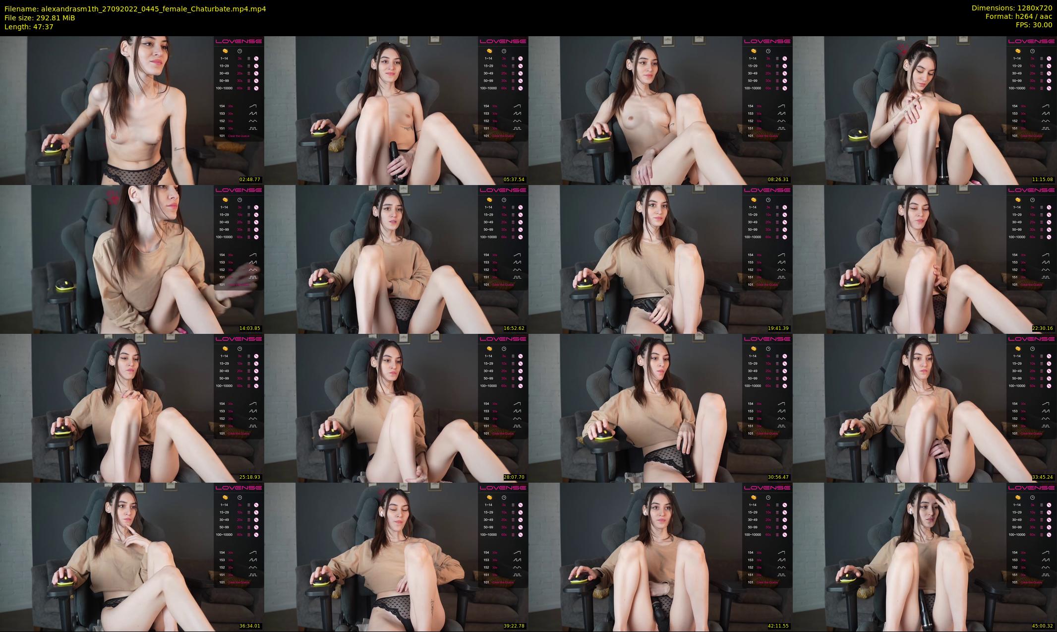 alexandrasm1th — 48 minute Chaturbate female cam show recording, 720p, Sep 27, 2022