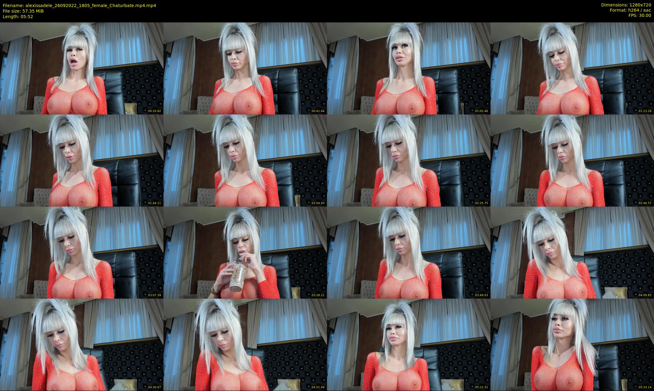 alexissadele — 6 minute Chaturbate female cam show recording, 720p, Sep 26, 2022