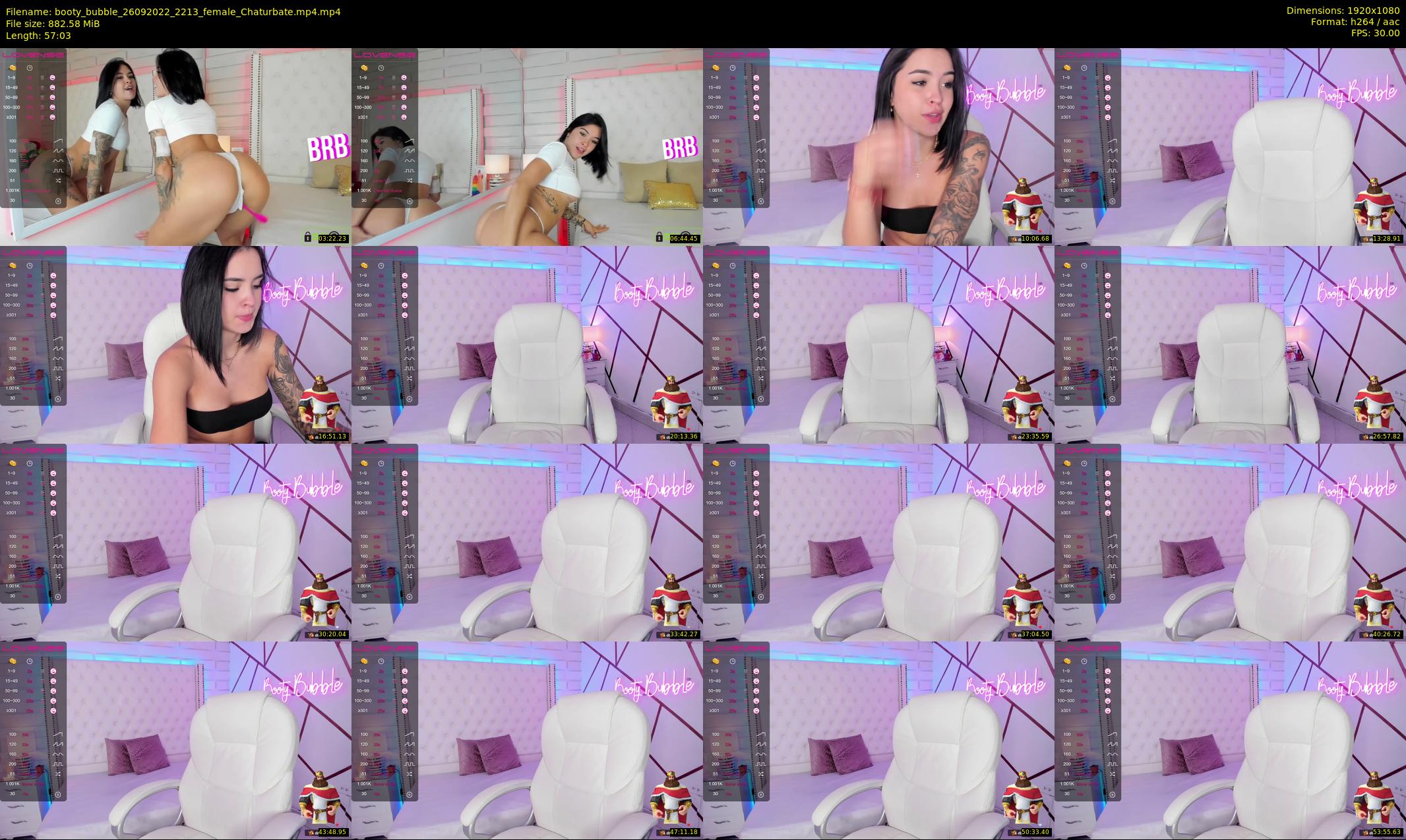 booty_bubble — 58 minute Chaturbate female cam show recording, 1080p, Sep 26, 2022