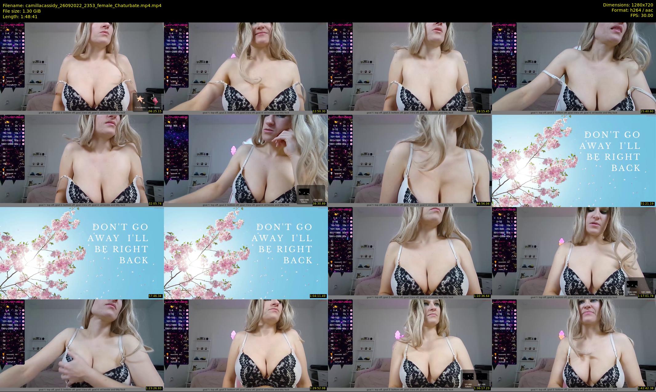 camillacassidy — 109 minute Chaturbate female cam show recording, 720p, Sep 26, 2022