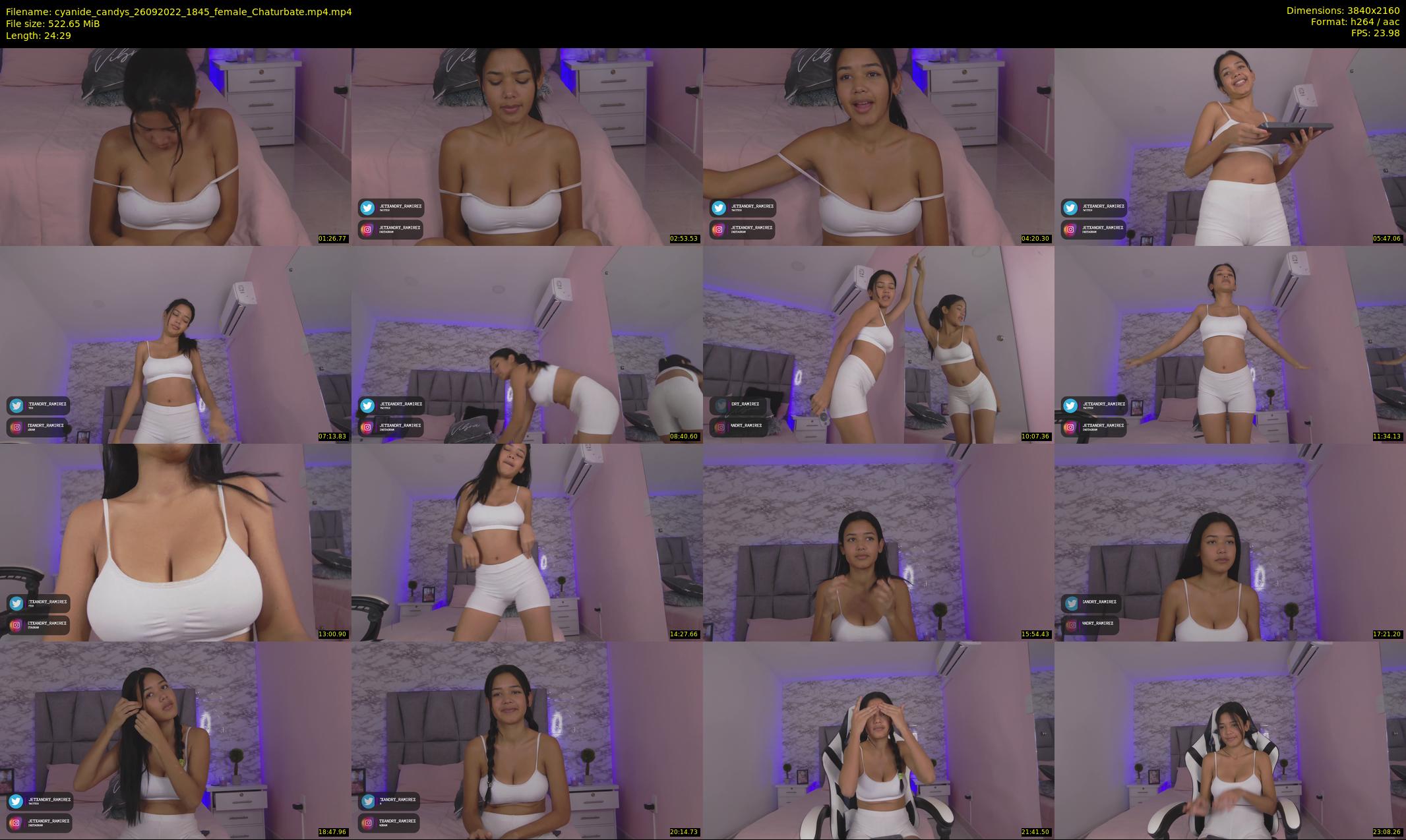 cyanide_candys — 25 minute Chaturbate female cam show recording, 4K, Sep 26, 2022