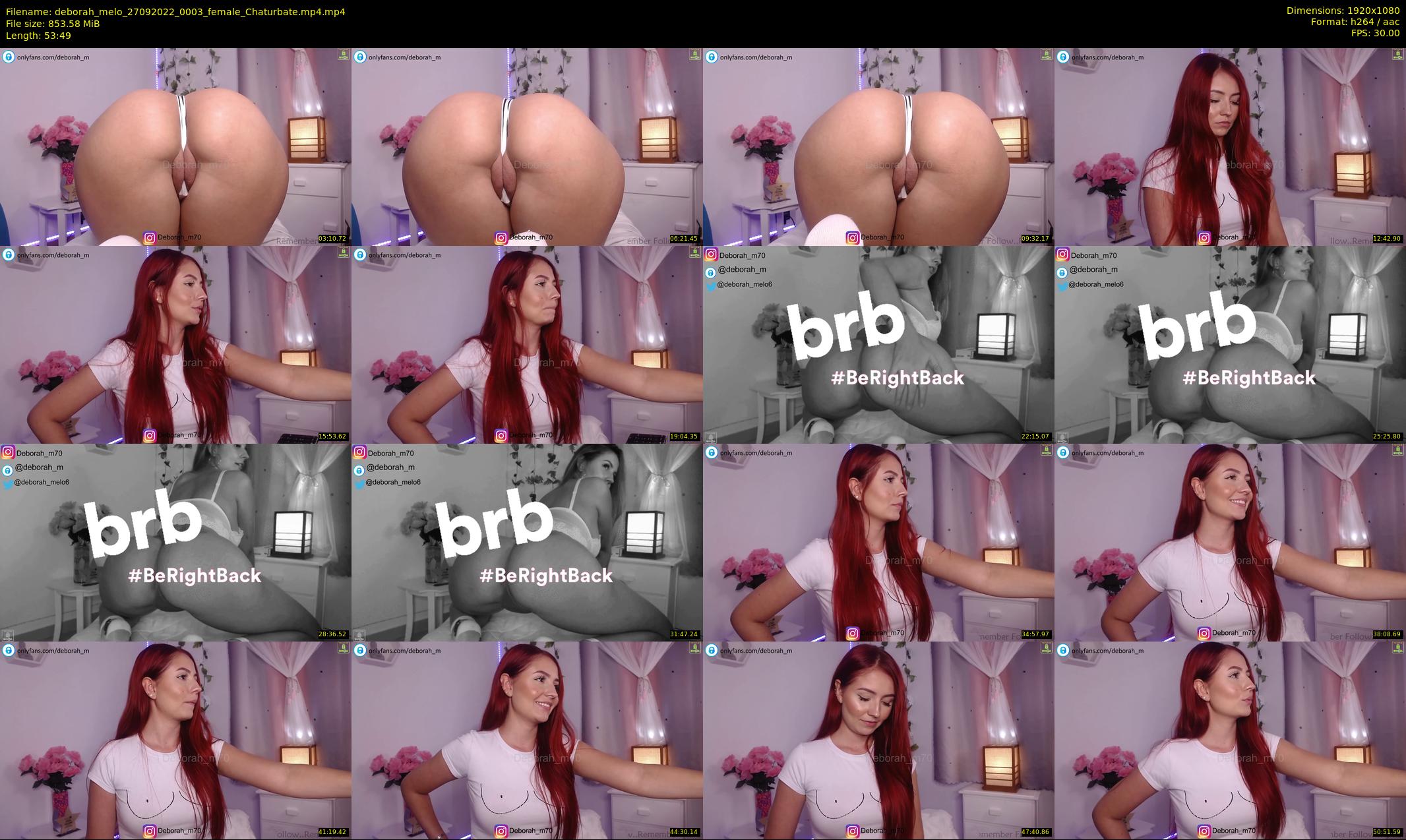 deborah_melo — 54 minute Chaturbate female cam show recording, 1080p, Sep 27, 2022