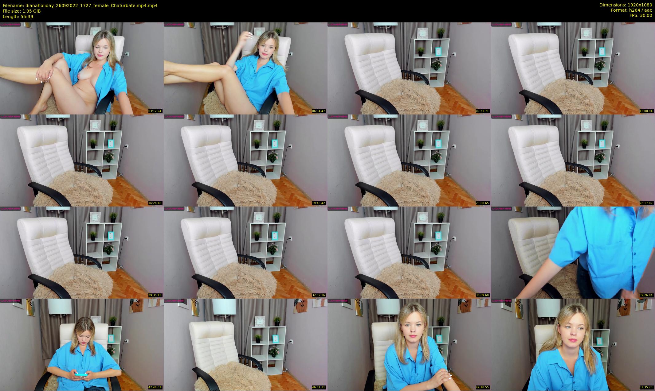 dianaholiday — 56 minute Chaturbate female cam show recording, 1080p, Sep 26, 2022