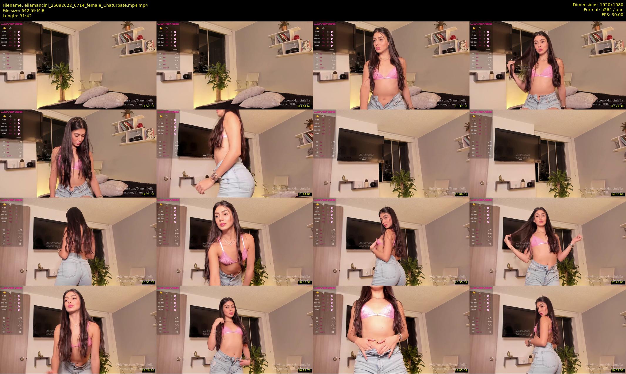 ellamancini — 32 minute Chaturbate female cam show recording, 1080p, Sep 26, 2022