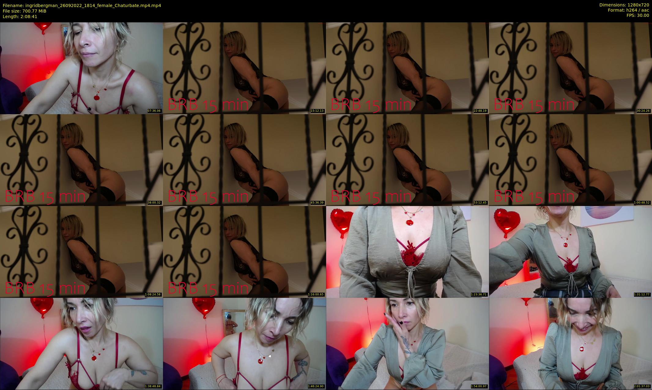 ingridbergman — 129 minute Chaturbate female cam show recording, 720p, Sep 26, 2022