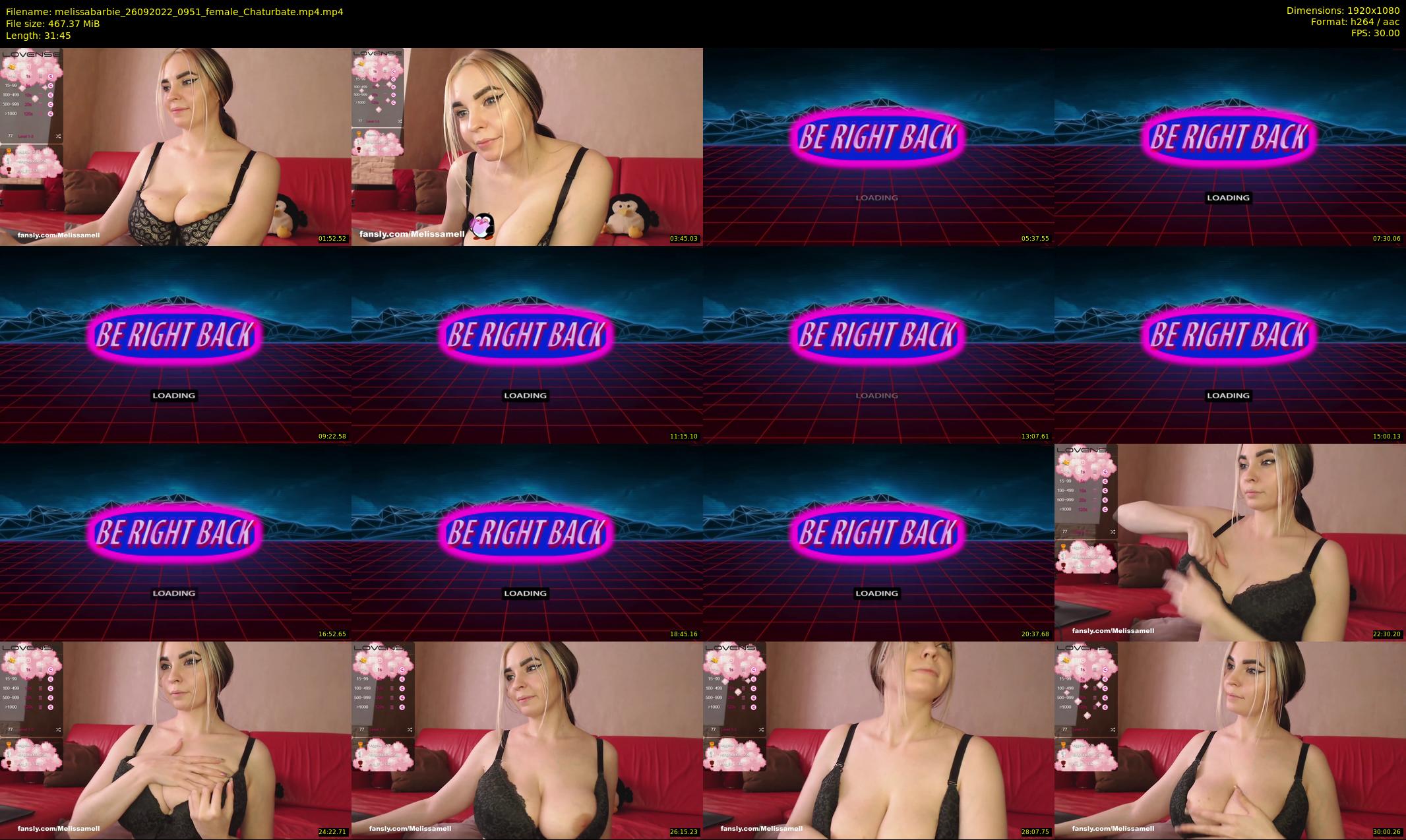 melissabarbie — 32 minute Chaturbate couple cam show recording, 1080p, Sep 26, 2022