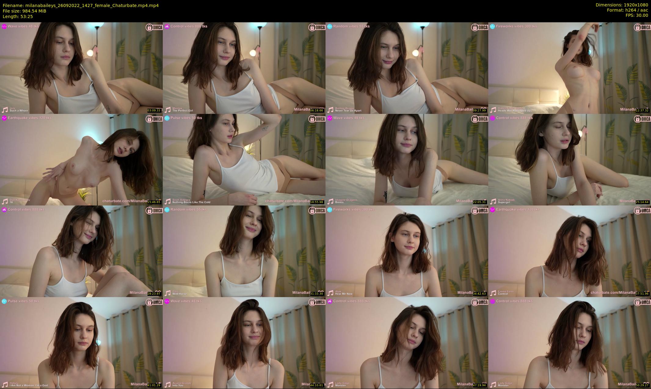 milanabaileys — 54 minute Chaturbate female cam show recording, 1080p, Sep 26, 2022