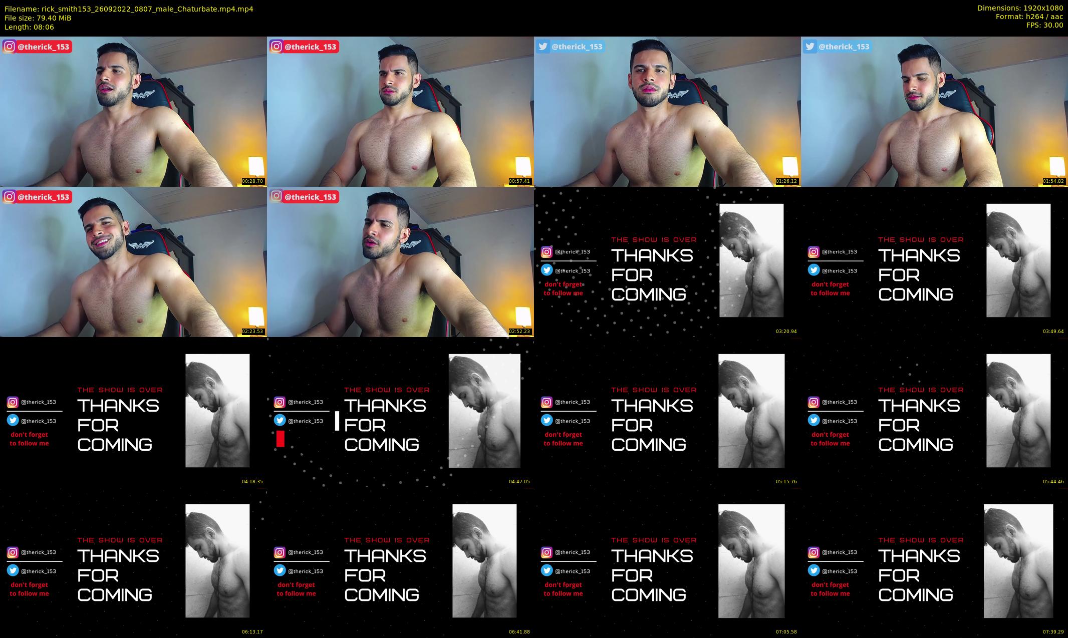 rick_smith153 — 9 minute Chaturbate male cam show recording, 1080p, Sep 26, 2022