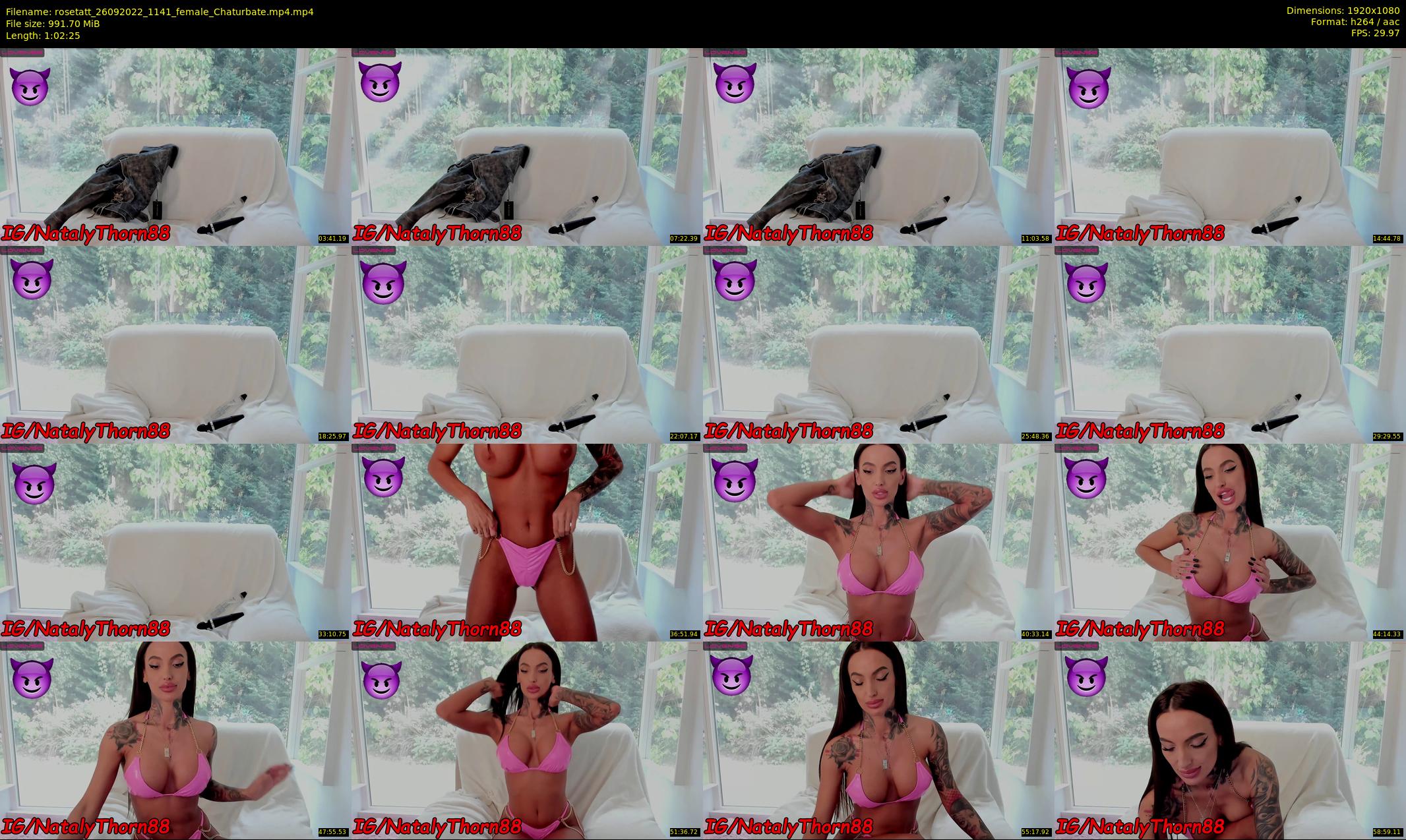 rosetatt — 63 minute Chaturbate female cam show recording, 1080p, Sep 26, 2022