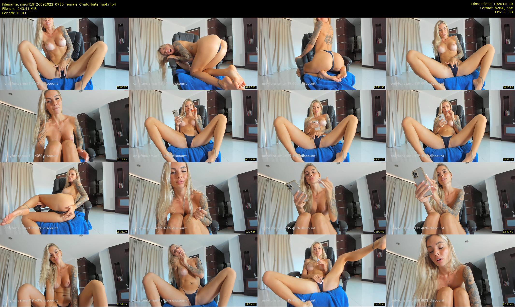 smurf19 — 19 minute Chaturbate female cam show recording, 1080p, Sep 26, 2022