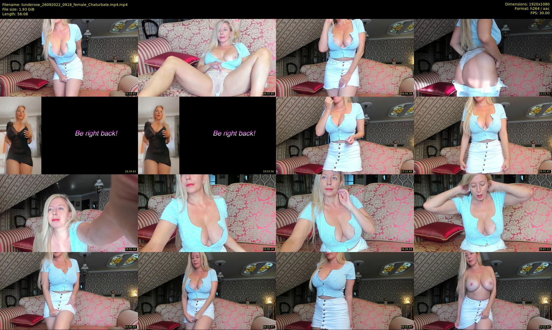 tunderose — 57 minute Chaturbate female cam show recording, 1080p, Sep 26, 2022
