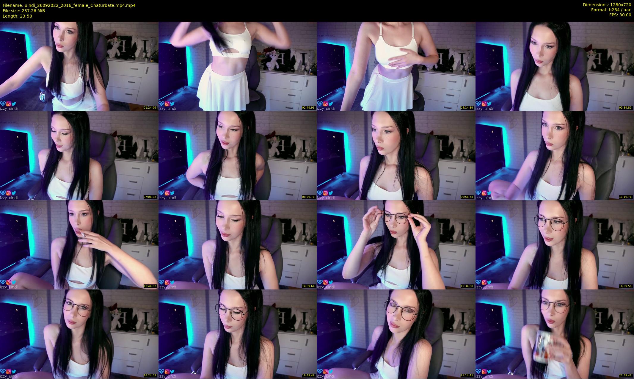 uindi — 24 minute Chaturbate female cam show recording, 720p, Sep 26, 2022