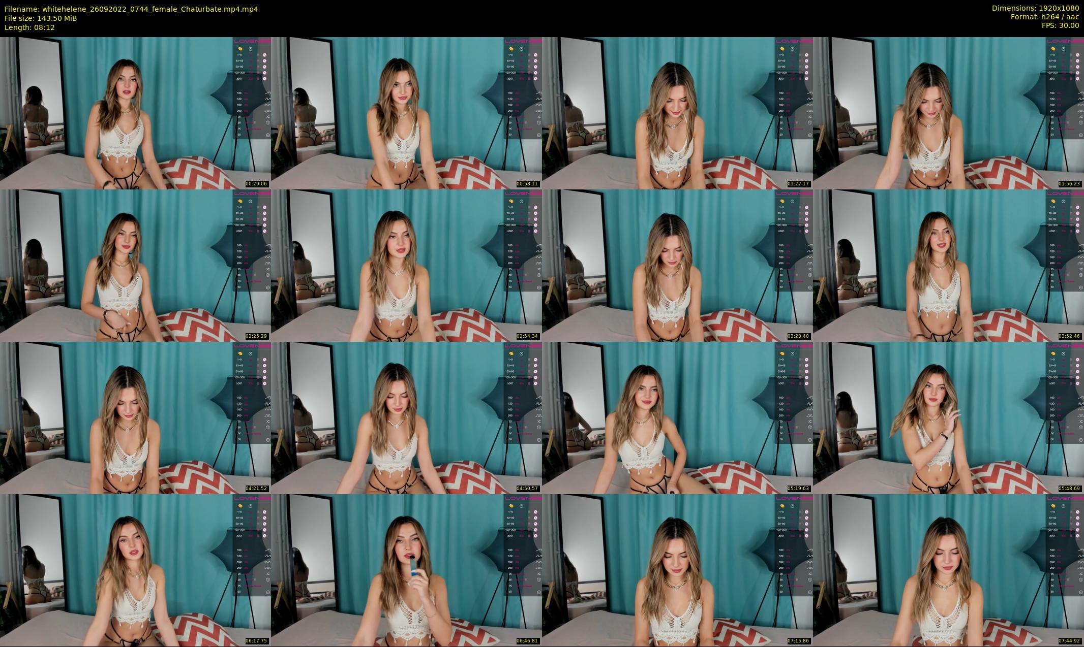 whitehelene — 9 minute Chaturbate female cam show recording, 1080p, Sep 26, 2022