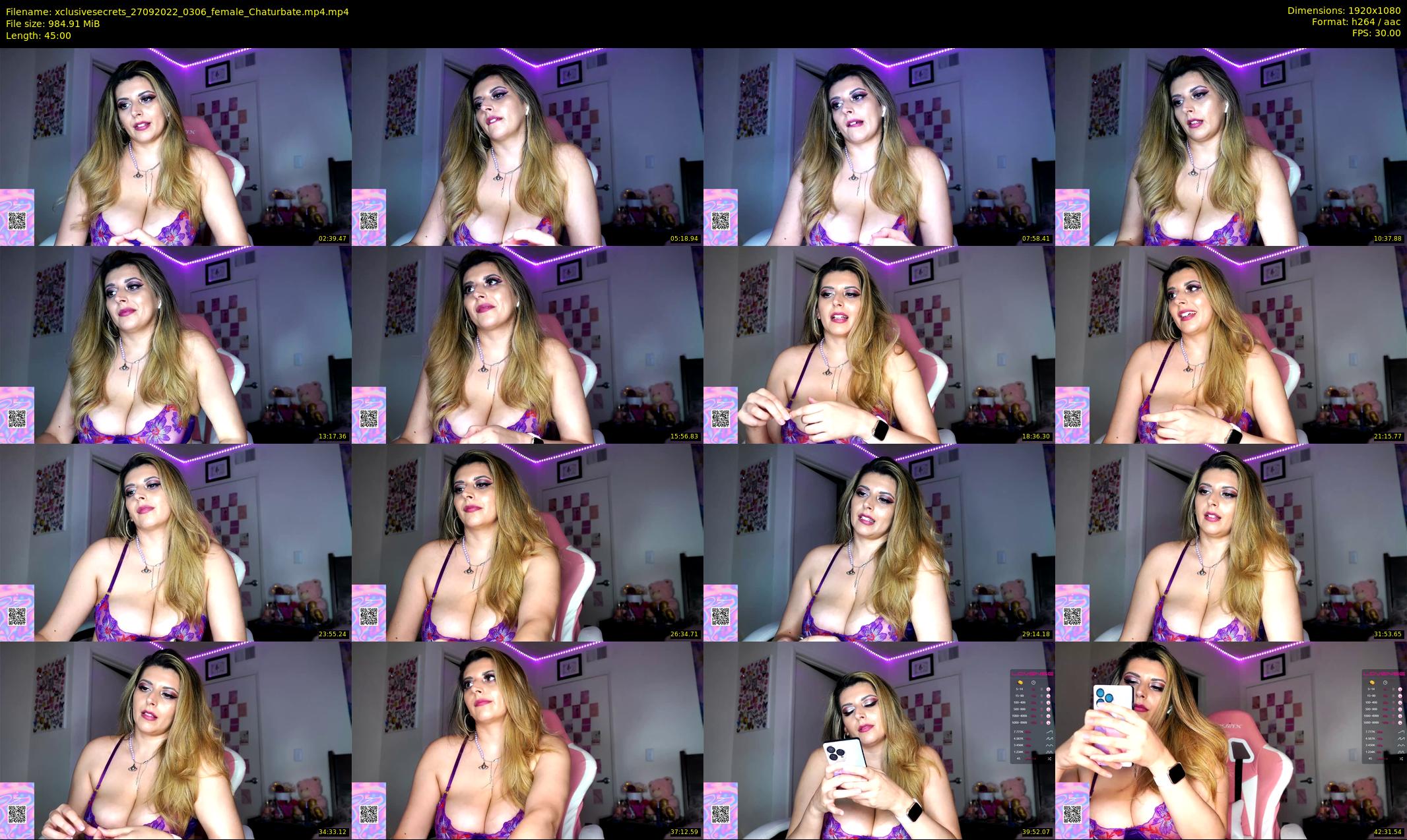 xclusivesecrets — 45 minute Chaturbate female cam show recording, 1080p, Sep 27, 2022