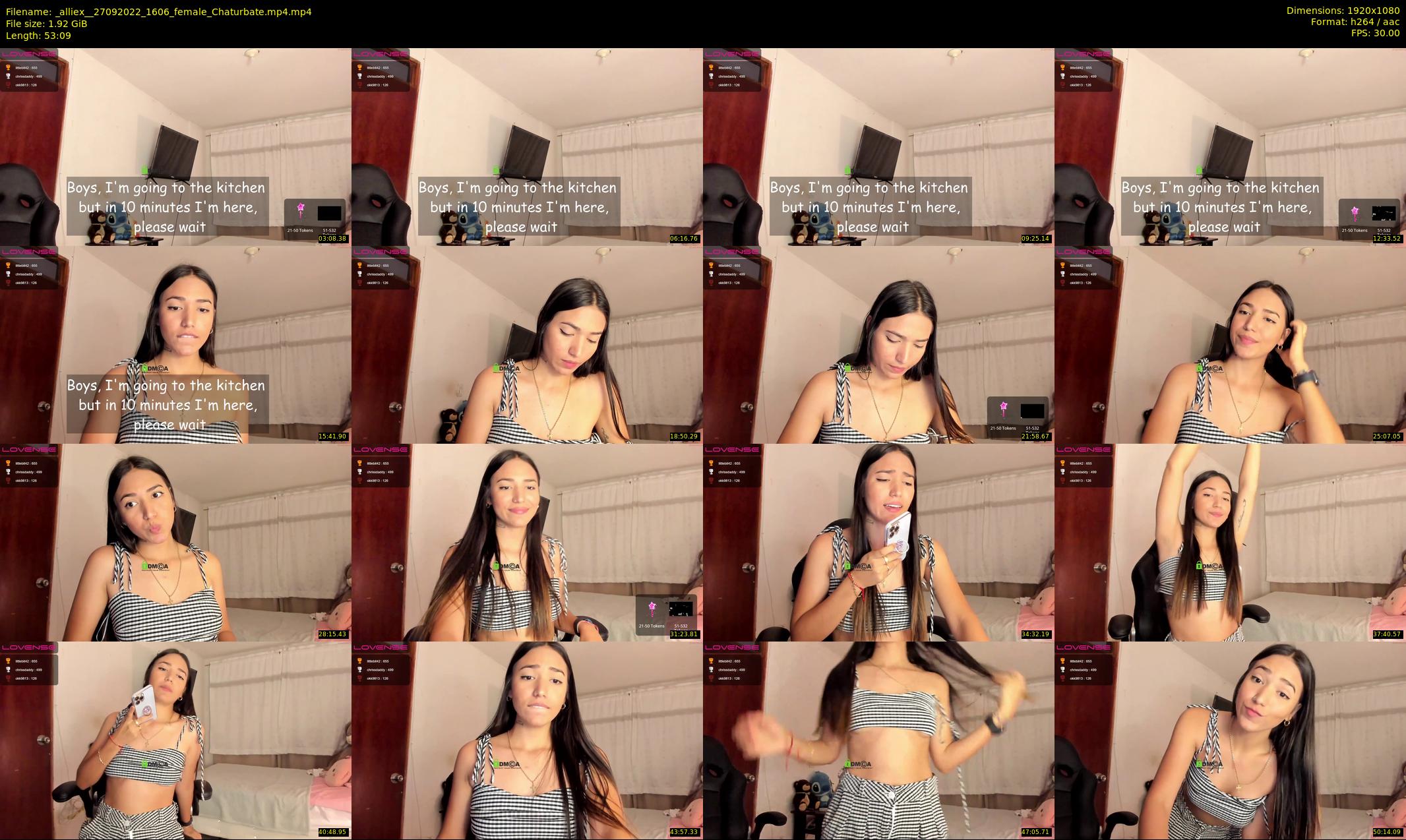 _alliex_ — 54 minute Chaturbate female cam show recording, 1080p, Sep 27, 2022