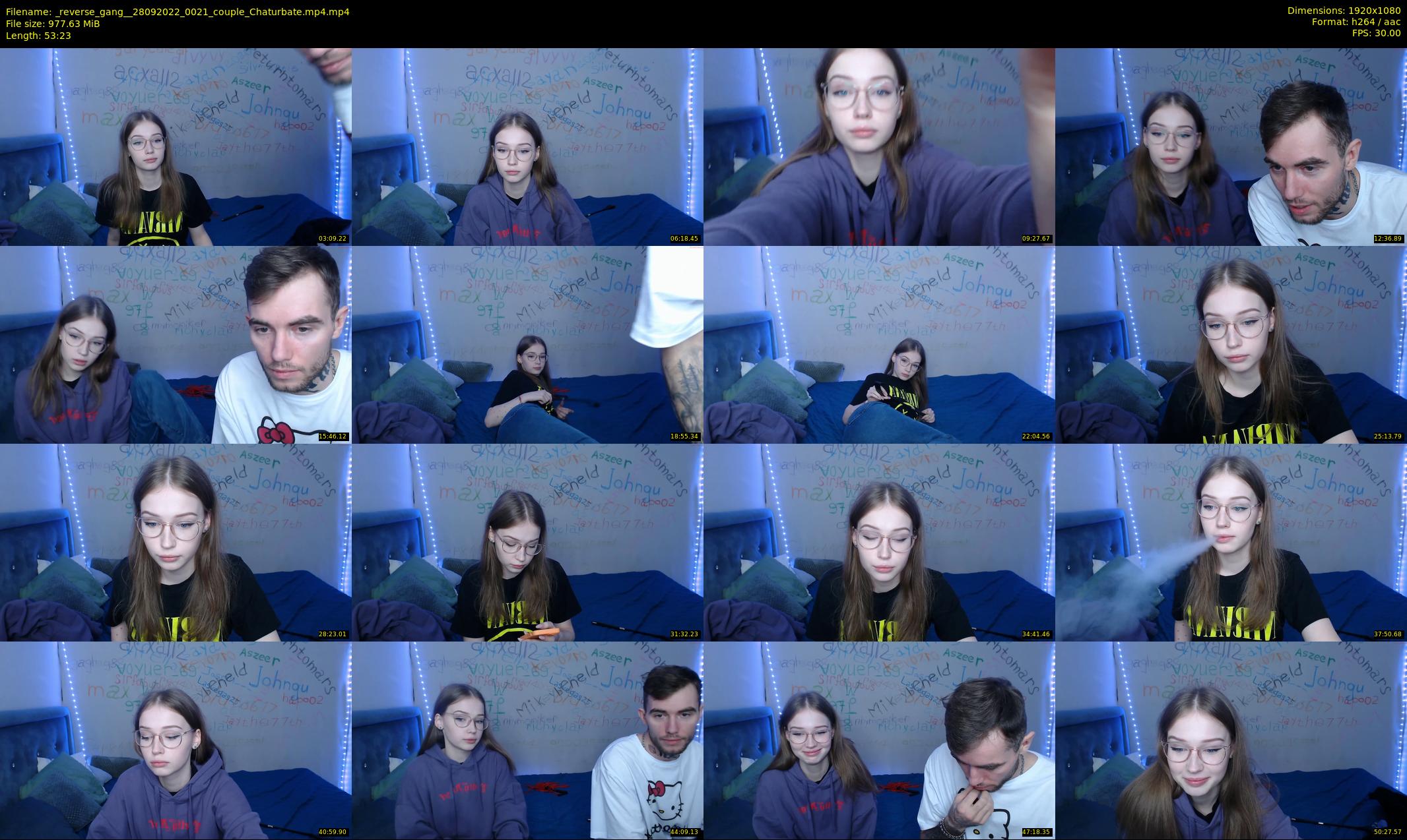 _reverse_gang_ — 54 minute Chaturbate couple cam show recording, 1080p, Sep 28, 2022