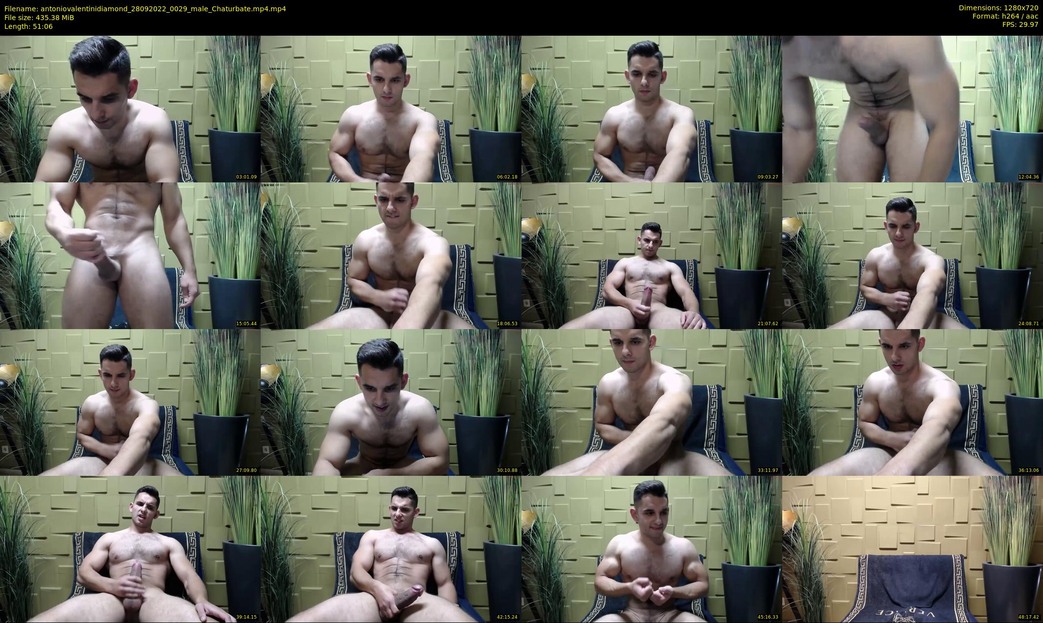 antoniovalentinidiamond — 52 minute Chaturbate male cam show recording, 720p, Sep 28, 2022