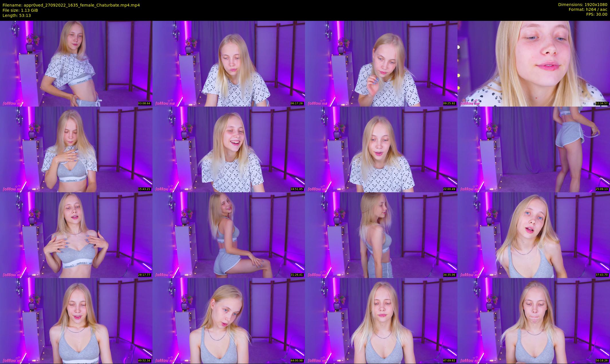 appr0ved — 54 minute Chaturbate female cam show recording, 1080p, Sep 27, 2022