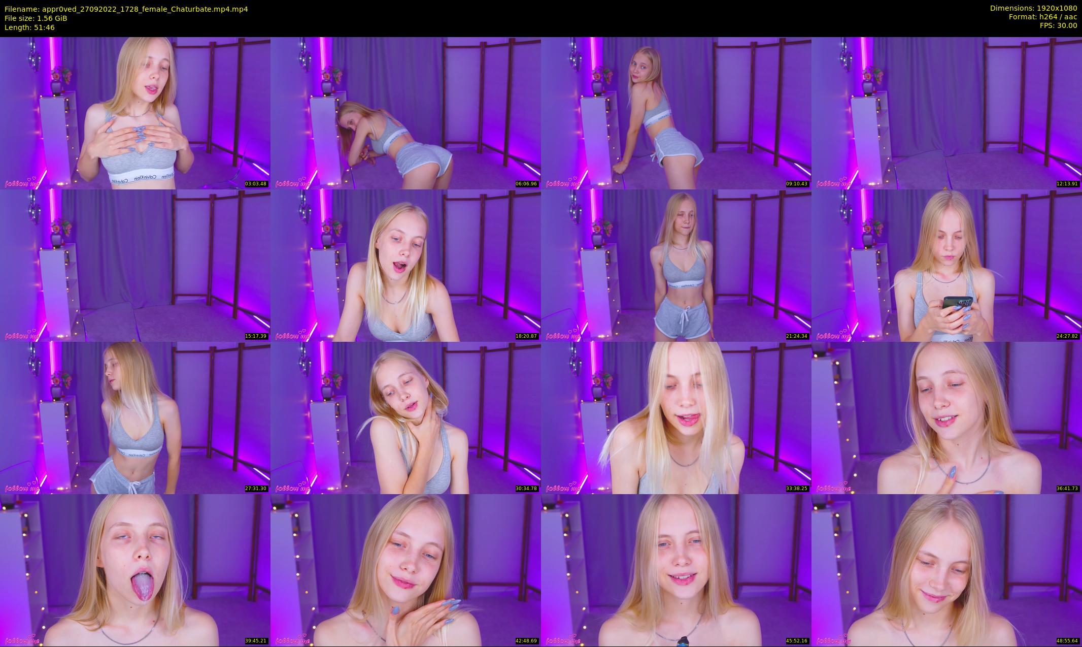 appr0ved — 52 minute Chaturbate female cam show recording, 1080p, Sep 27, 2022