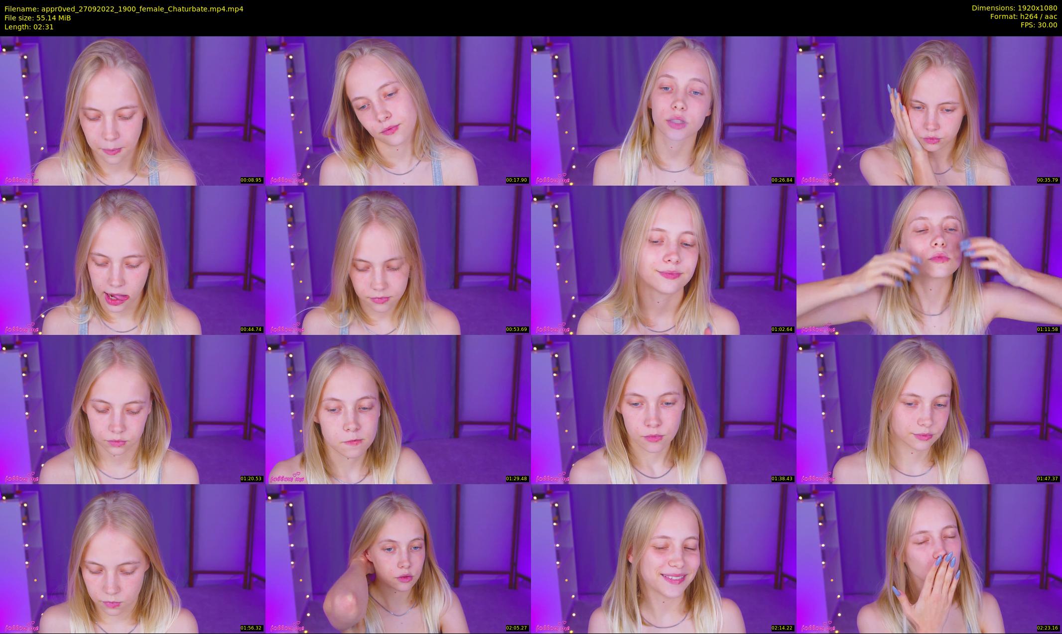 appr0ved — 3 minute Chaturbate female cam show recording, 1080p, Sep 27, 2022
