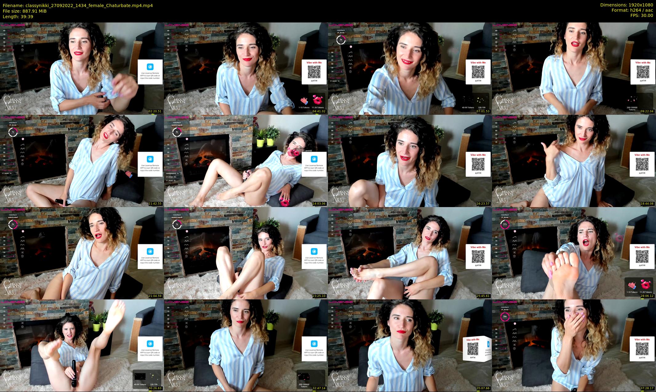 classynikki — 40 minute Chaturbate female cam show recording, 1080p, Sep 27, 2022
