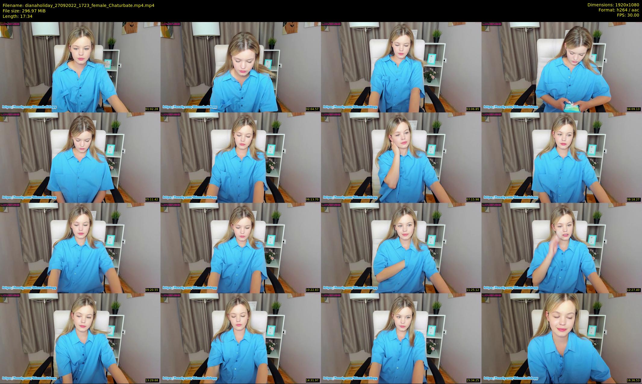 dianaholiday — 18 minute Chaturbate female cam show recording, 1080p, Sep 27, 2022