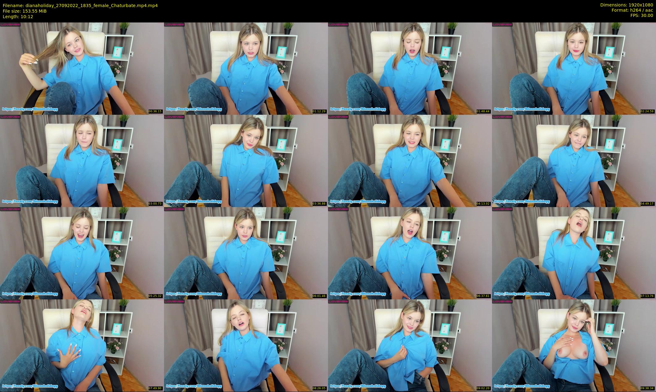 dianaholiday — 11 minute Chaturbate female cam show recording, 1080p, Sep 27, 2022