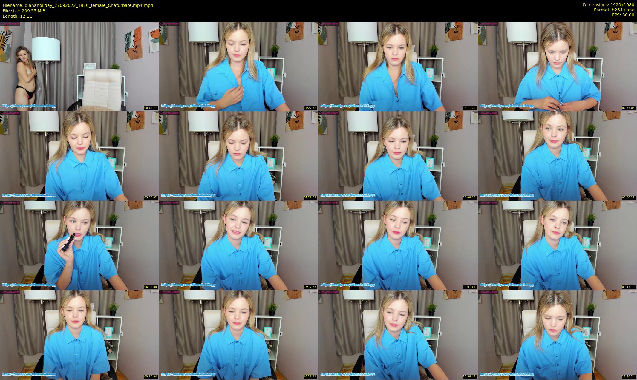 dianaholiday — 13 minute Chaturbate female cam show recording, 1080p, Sep 27, 2022