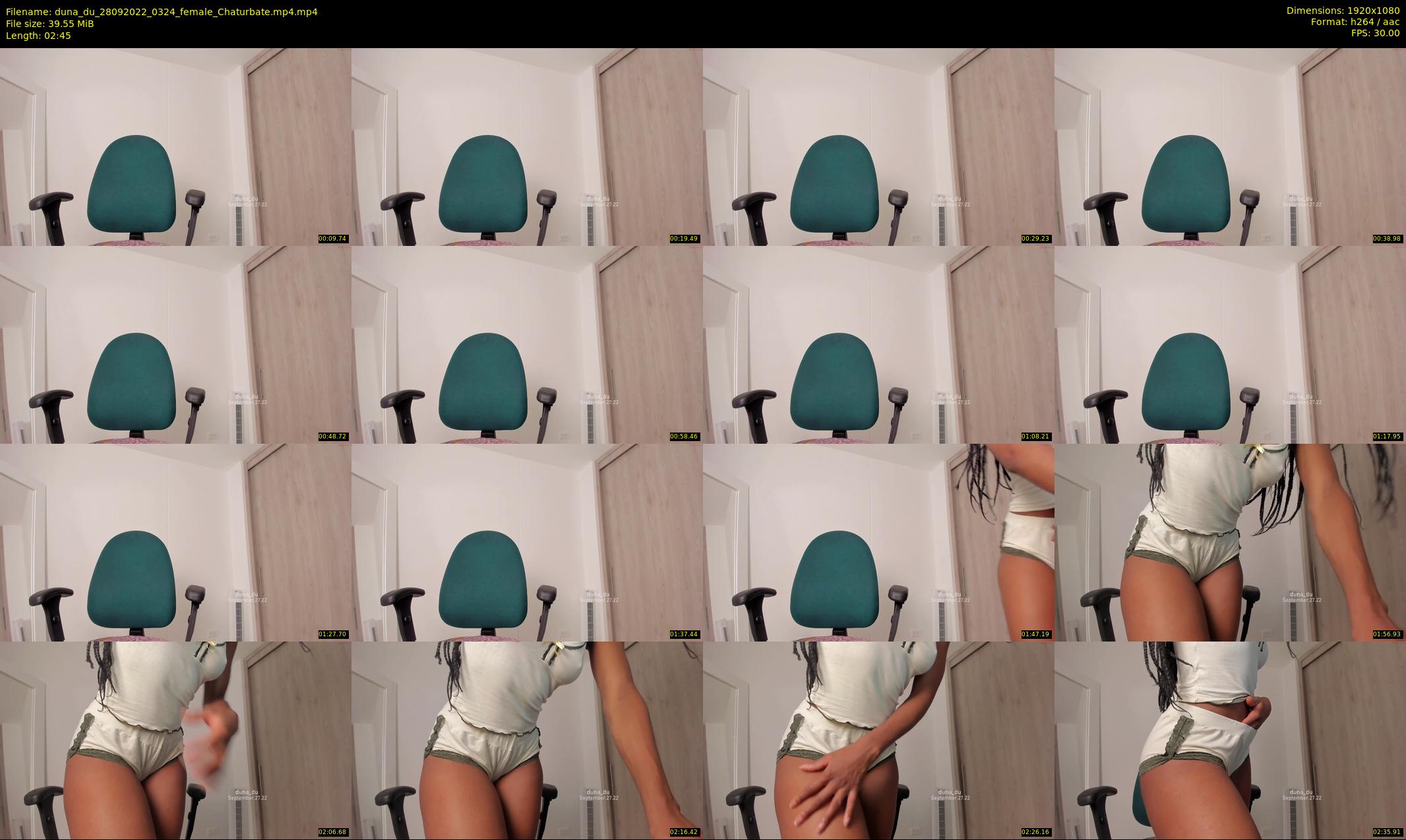 duna_du — 3 minute Chaturbate female cam show recording, 1080p, Sep 28, 2022