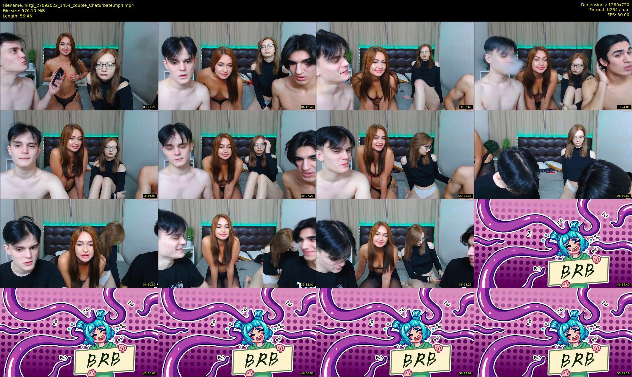 hizgi — 57 minute Chaturbate couple cam show recording, 720p, Sep 27, 2022