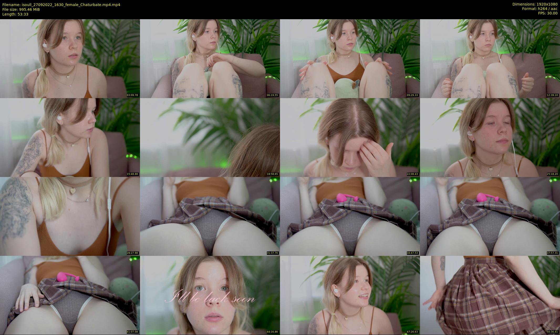 isoull — 54 minute Chaturbate female cam show recording, 1080p, Sep 27, 2022