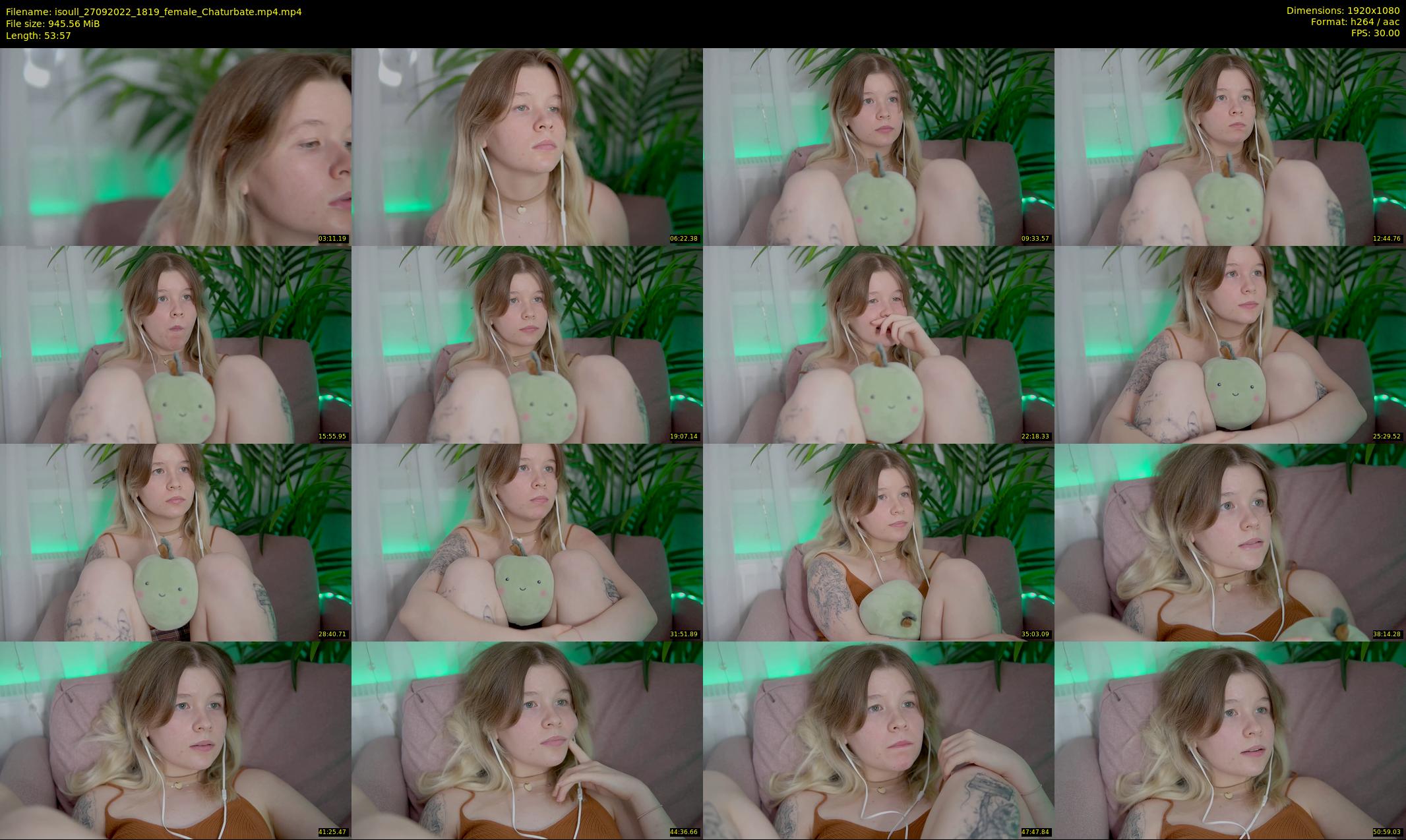 isoull — 54 minute Chaturbate female cam show recording, 1080p, Sep 27, 2022
