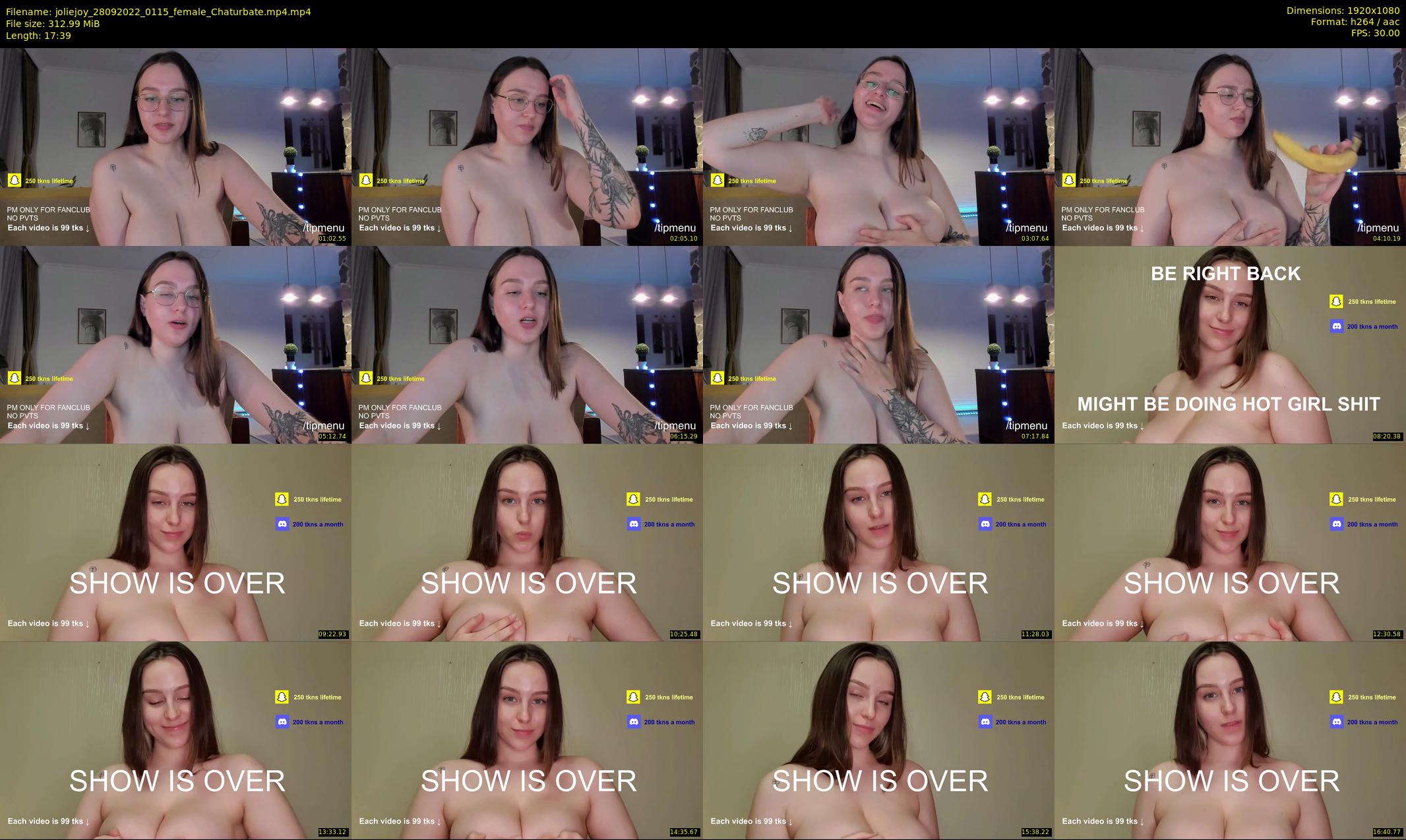 joliejoy — 18 minute Chaturbate female cam show recording, 1080p, Sep 28, 2022
