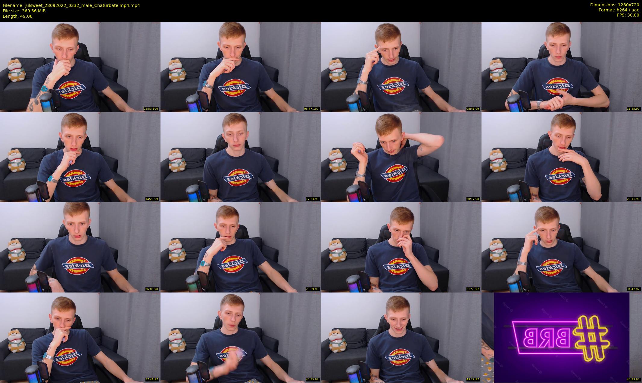 julsweet — 50 minute Chaturbate male cam show recording, 720p, Sep 28, 2022
